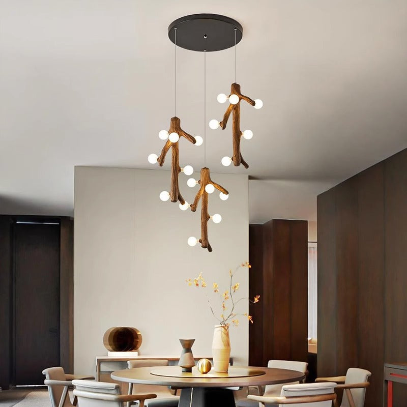 Epoch Nordic LED Chandelier Wood Living Dining Room Bedroom - Neutralighting