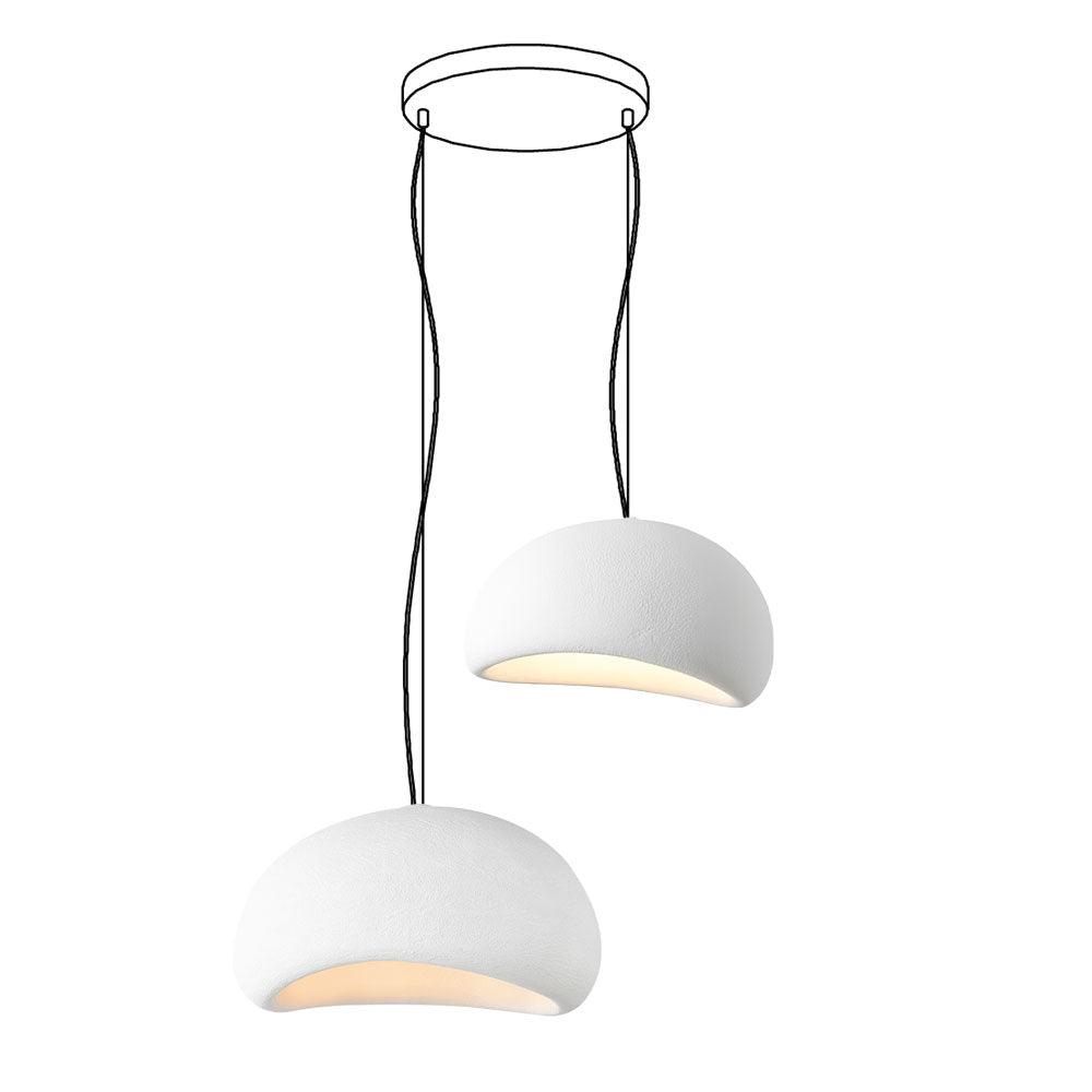 Chandelier Wabi-Sabi Pebble Cluster Organic Form Minimalist Artistic - Neutralighting