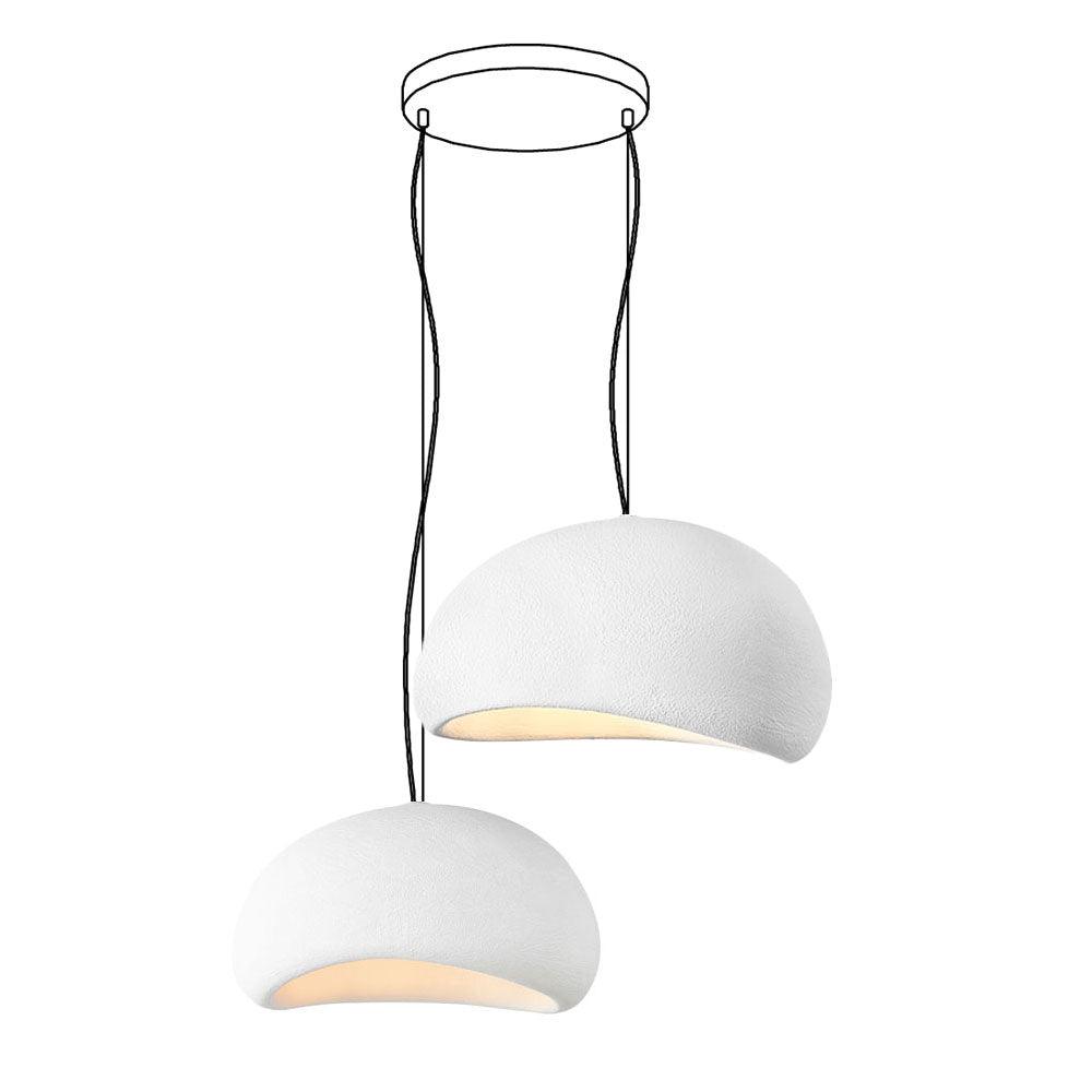 Chandelier Wabi-Sabi Pebble Cluster Organic Form Minimalist Artistic - Neutralighting