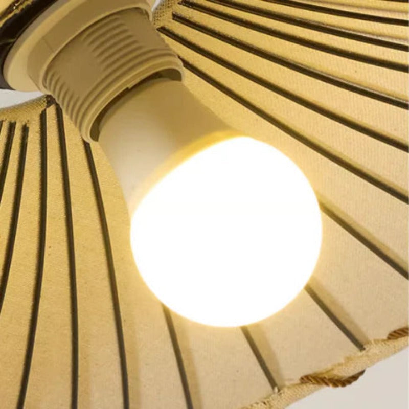 Avi Wabi-Sabi Retro LED Pendant Light Fabric/Metal Dining/Living Room - Neutralighting