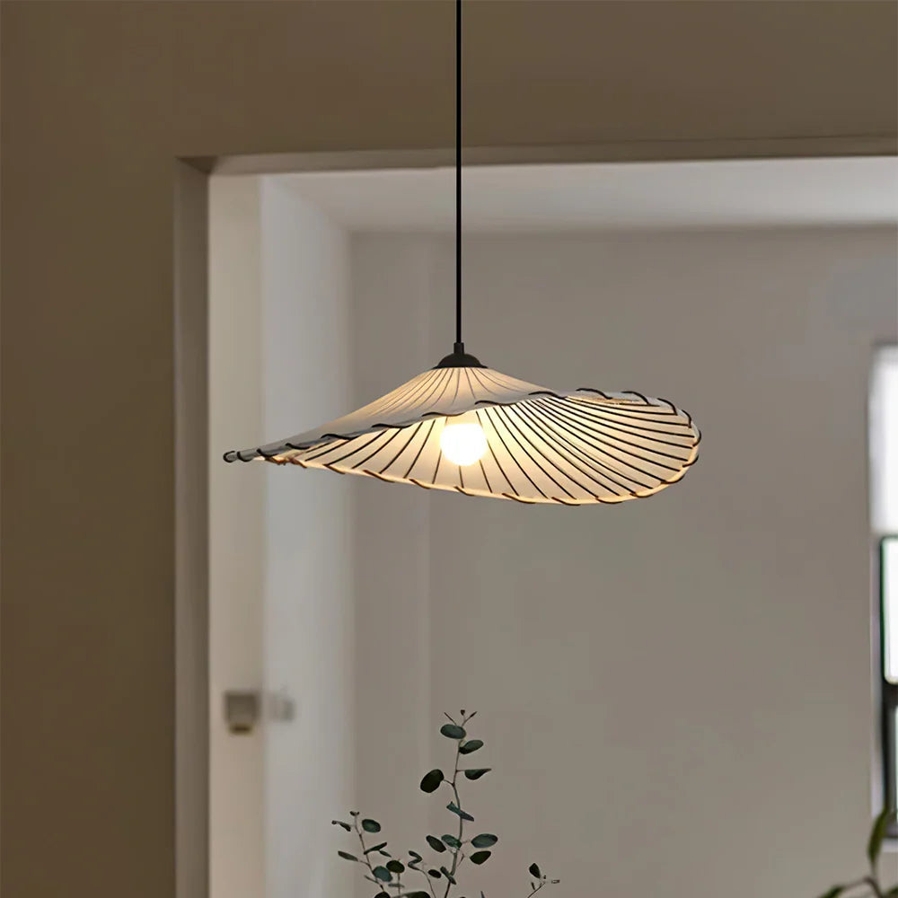 Avi Wabi-Sabi Retro LED Pendant Light Fabric/Metal Dining/Living Room - Neutralighting