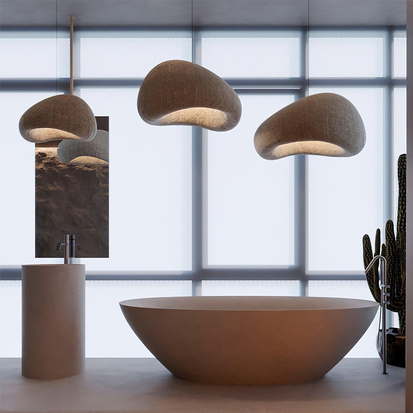 Chandelier Wabi-Sabi Pebble Cluster Organic Form Minimalist Artistic - Neutralighting
