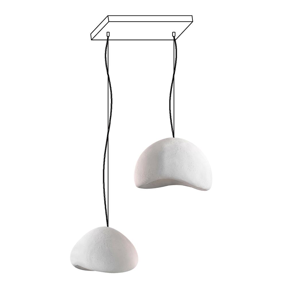 Chandelier Wabi-Sabi Pebble Cluster Organic Form Minimalist Artistic - Neutralighting