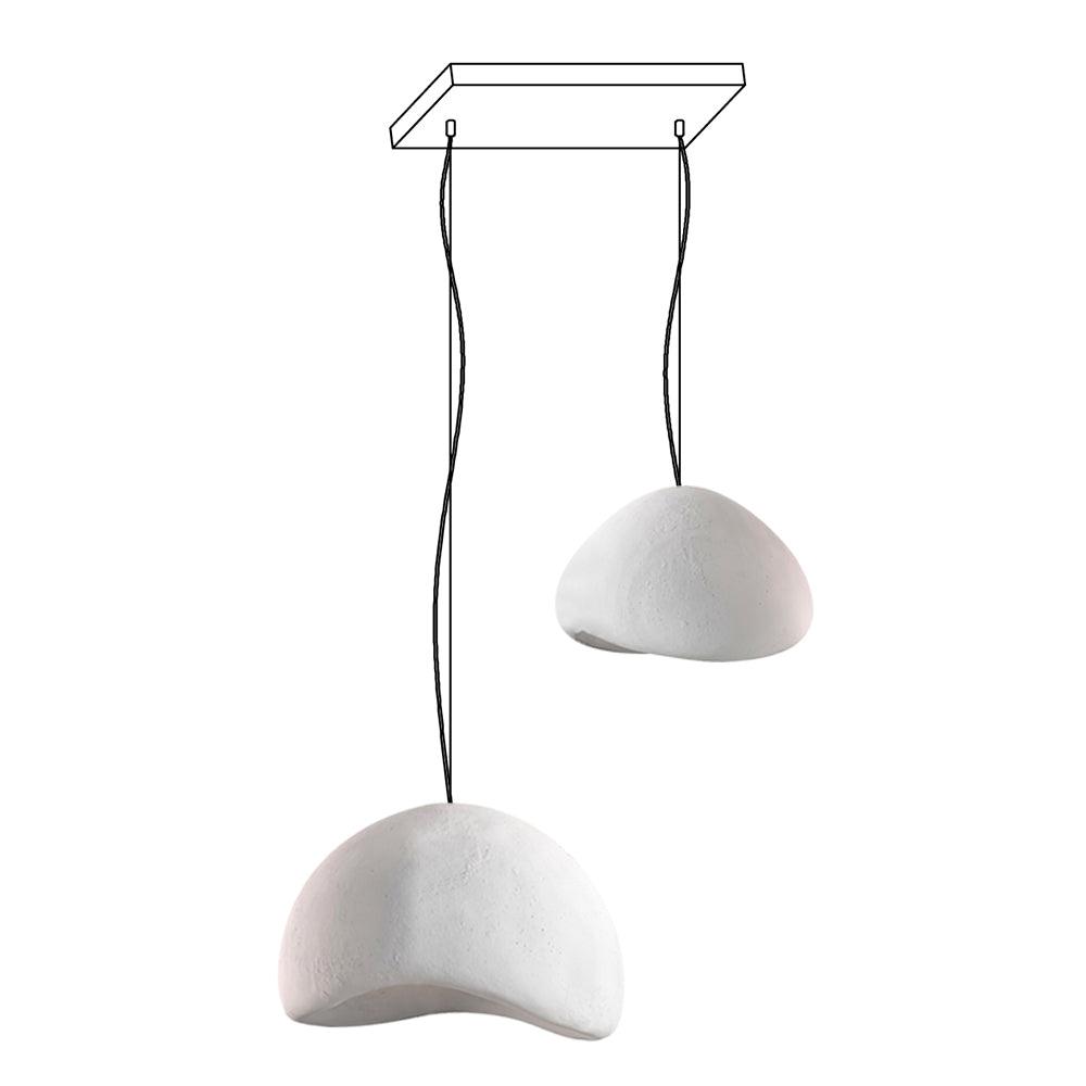 Chandelier Wabi-Sabi Pebble Cluster Organic Form Minimalist Artistic - Neutralighting