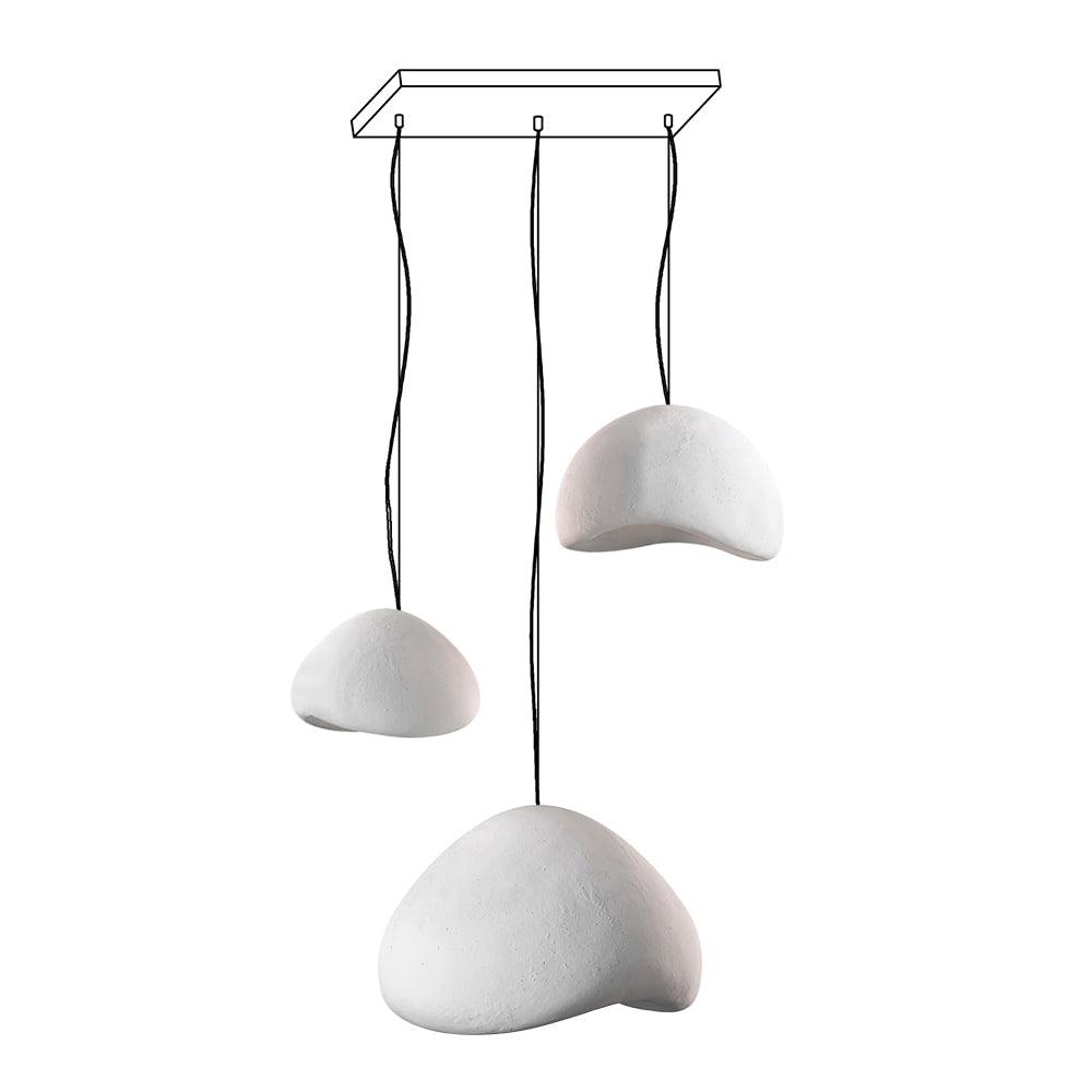 Chandelier Wabi-Sabi Pebble Cluster Organic Form Minimalist Artistic - Neutralighting
