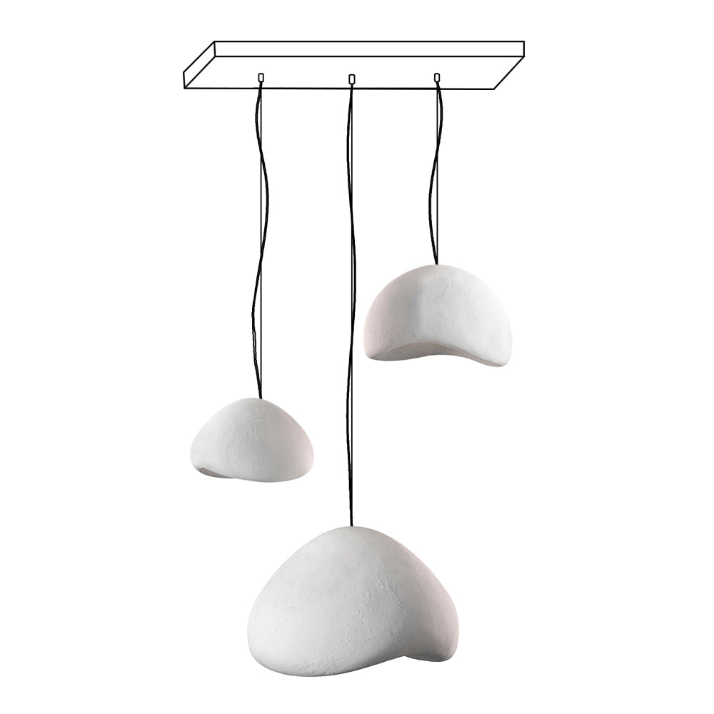 Chandelier Wabi-Sabi Pebble Cluster Organic Form Minimalist Artistic - Neutralighting