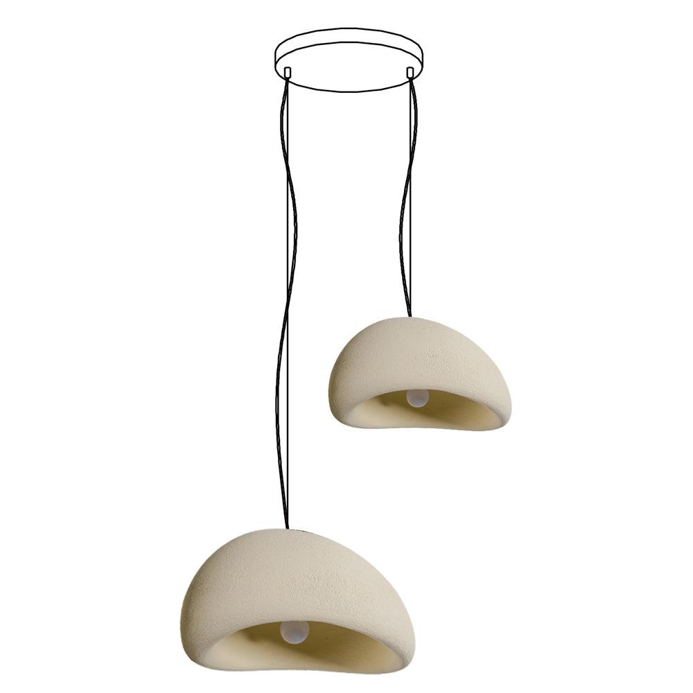 Chandelier Wabi-Sabi Pebble Cluster Organic Form Minimalist Artistic - Neutralighting