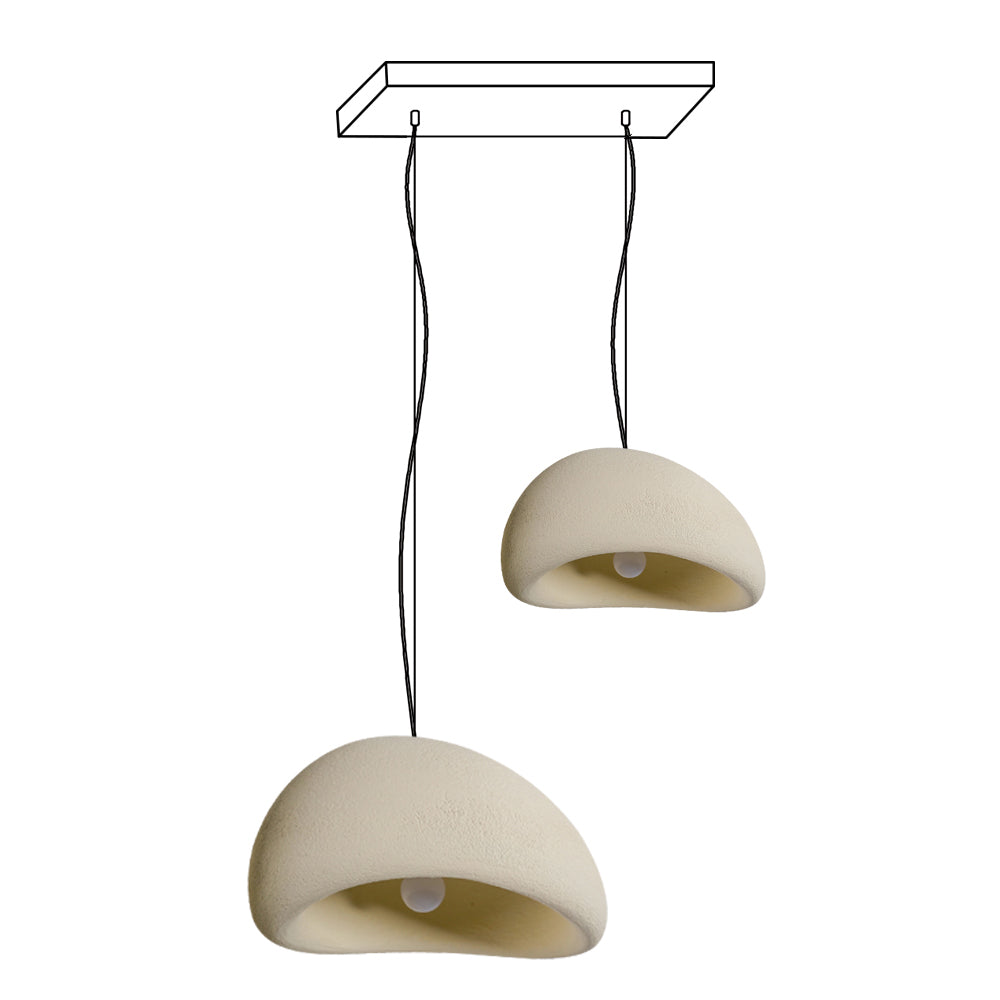 Chandelier Wabi-Sabi Pebble Cluster Organic Form Minimalist Artistic - Neutralighting
