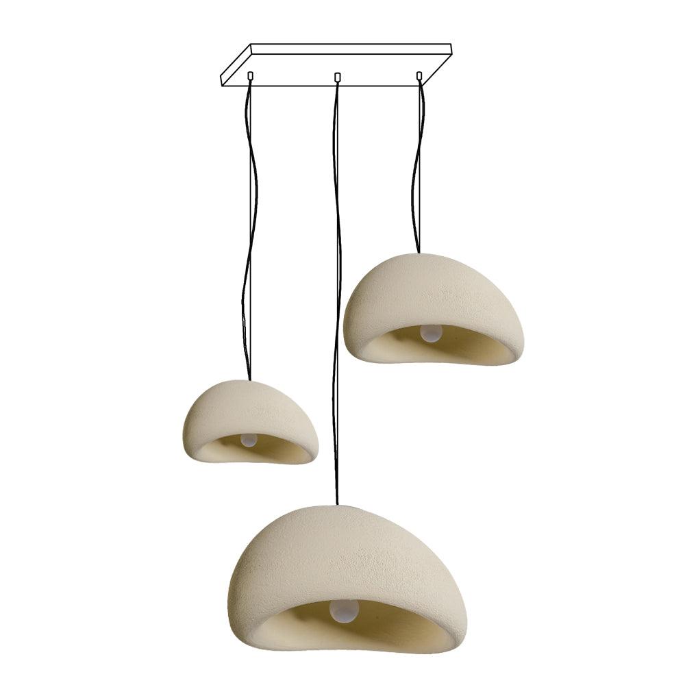Chandelier Wabi-Sabi Pebble Cluster Organic Form Minimalist Artistic - Neutralighting