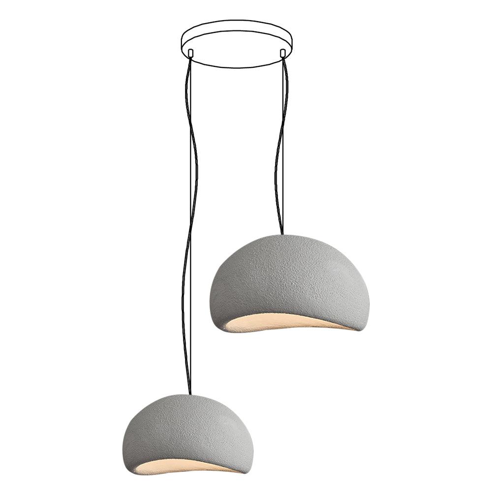 Chandelier Wabi-Sabi Pebble Cluster Organic Form Minimalist Artistic - Neutralighting
