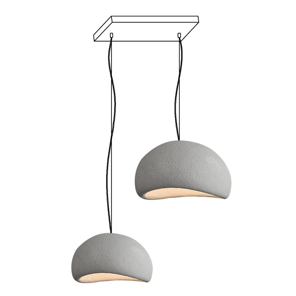 Chandelier Wabi-Sabi Pebble Cluster Organic Form Minimalist Artistic - Neutralighting