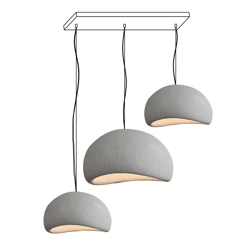 Chandelier Wabi-Sabi Pebble Cluster Organic Form Minimalist Artistic - Neutralighting