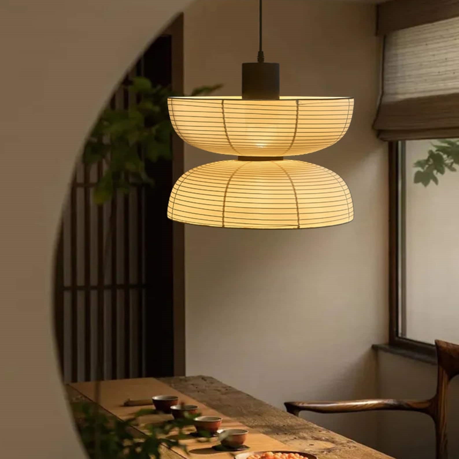 Ritta Pendant Light Neutral Paper Modern Fabric White - Neutralighting