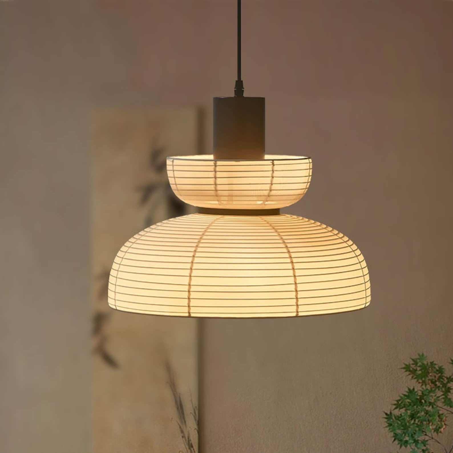 Ritta Pendant Light Neutral Paper Modern Fabric White - Neutralighting