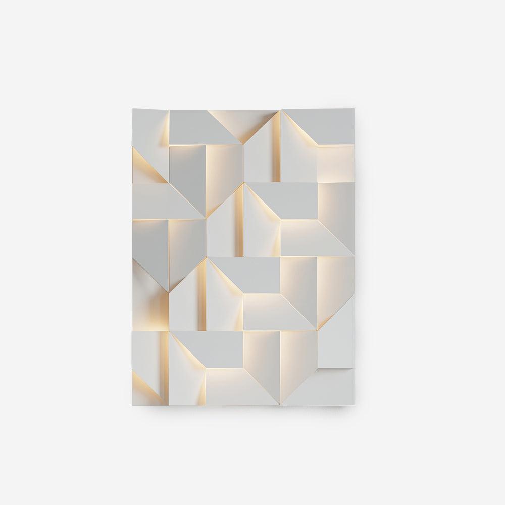 Wall Lamp 3D Geometric Panels Layered Light Art Remote Dimming Modern - Neutralighting