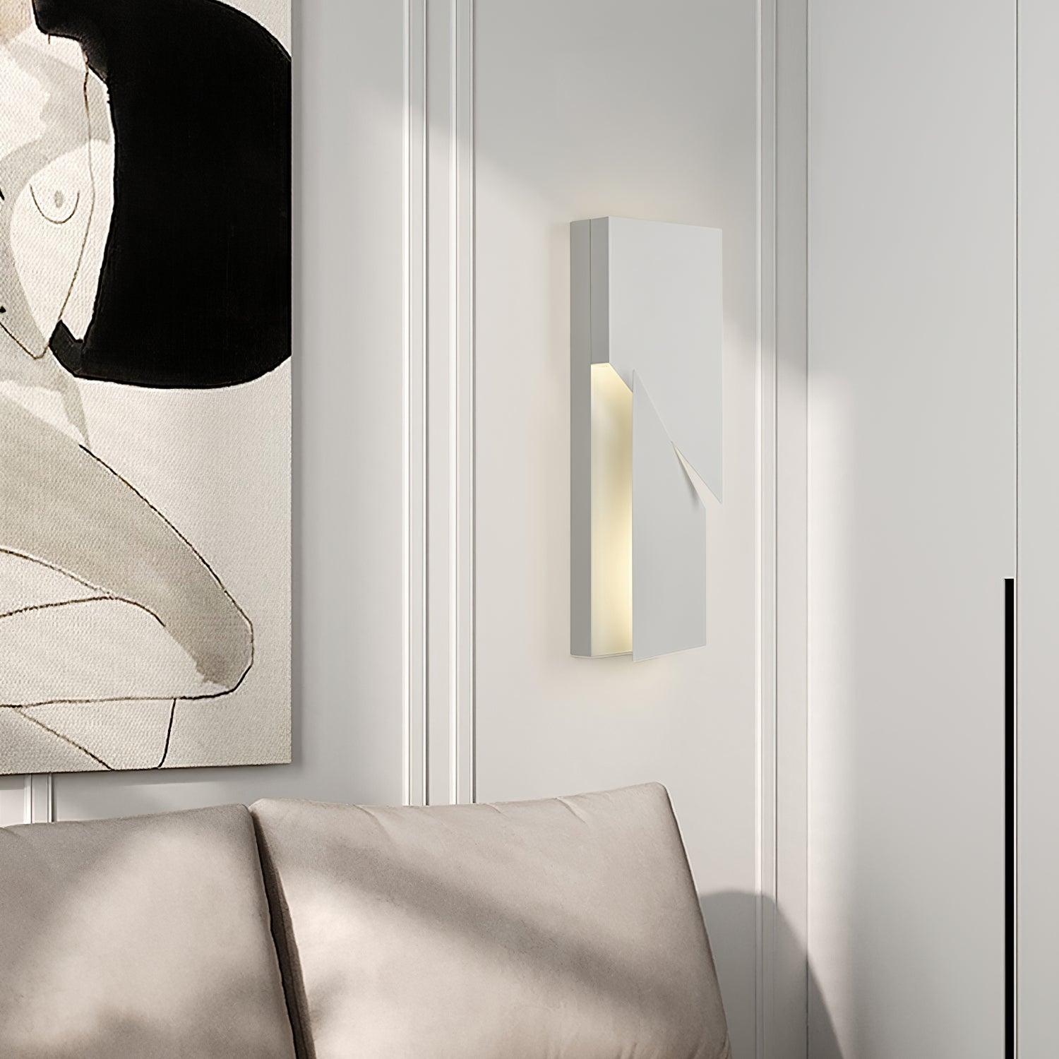 Wall Lamp 3D Geometric Panels Layered Light Art Remote Dimming Modern - Neutralighting