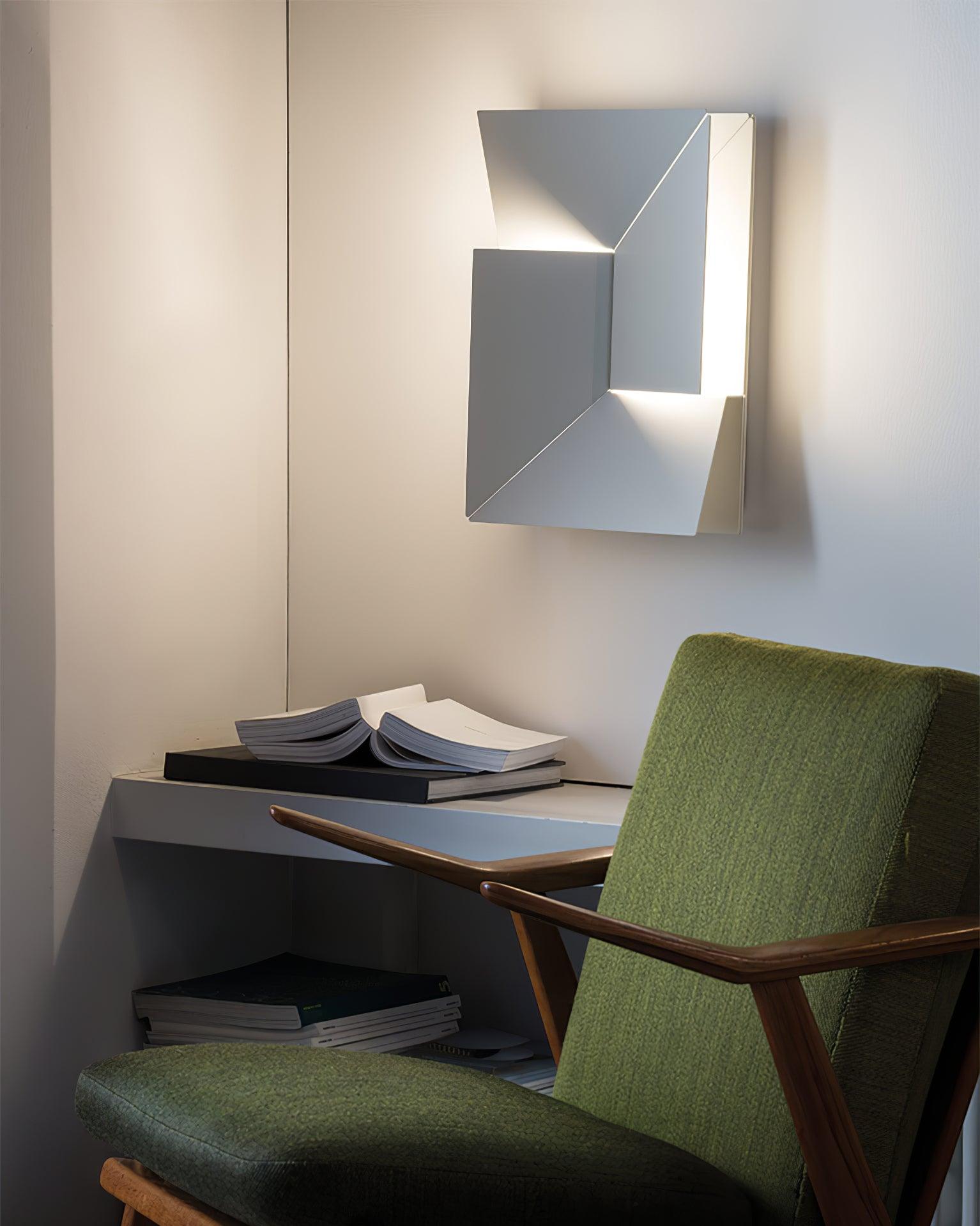 Wall Lamp 3D Geometric Panels Layered Light Art Remote Dimming Modern - Neutralighting