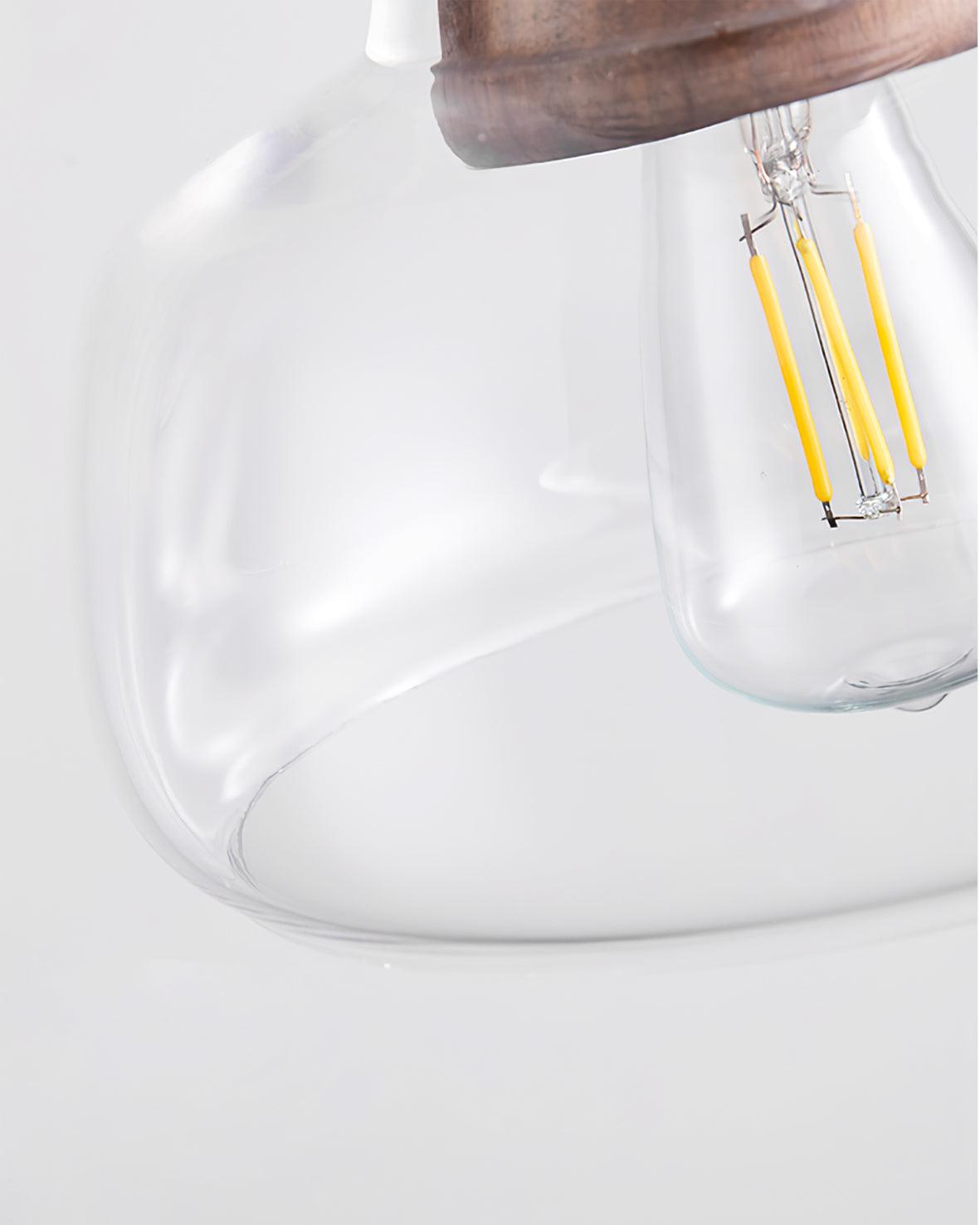 Walnut Glass Pendant Lamp