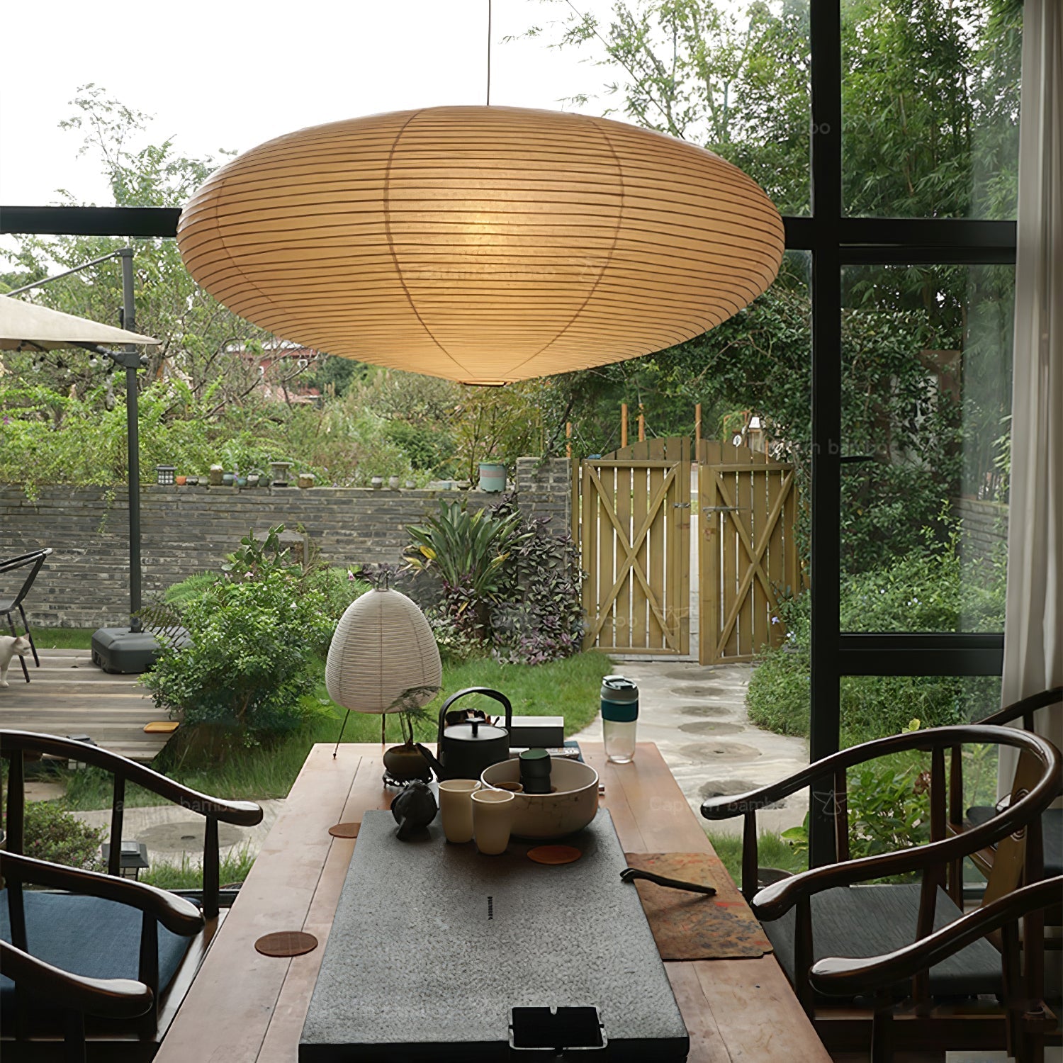 Sente Washi Paper Swag Pendant Light - Neutralighting