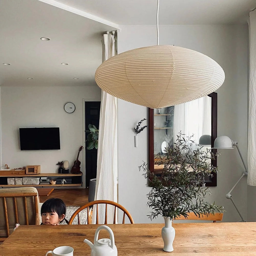Sente Washi Paper Swag Pendant Light - Neutralighting