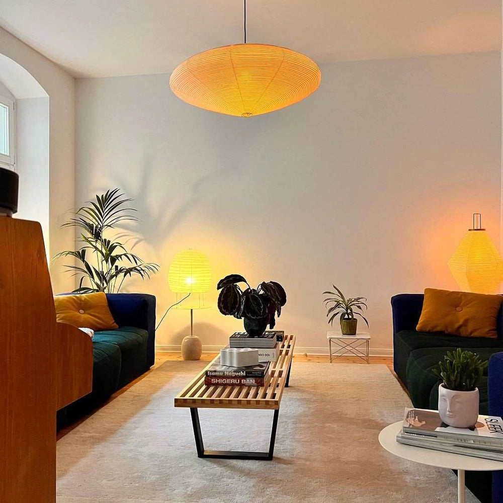 Sente Washi Paper Swag Pendant Light - Neutralighting