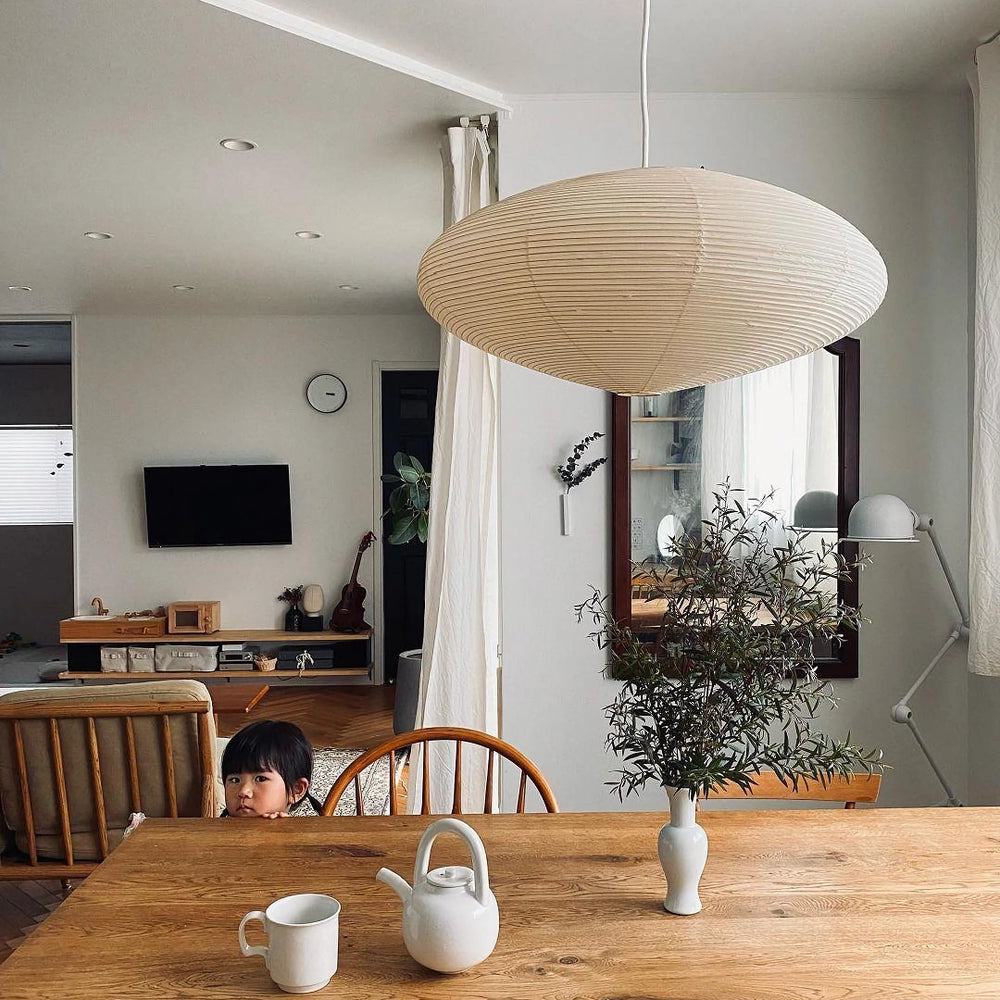 Sente Washi Paper Swag Pendant Light - Neutralighting