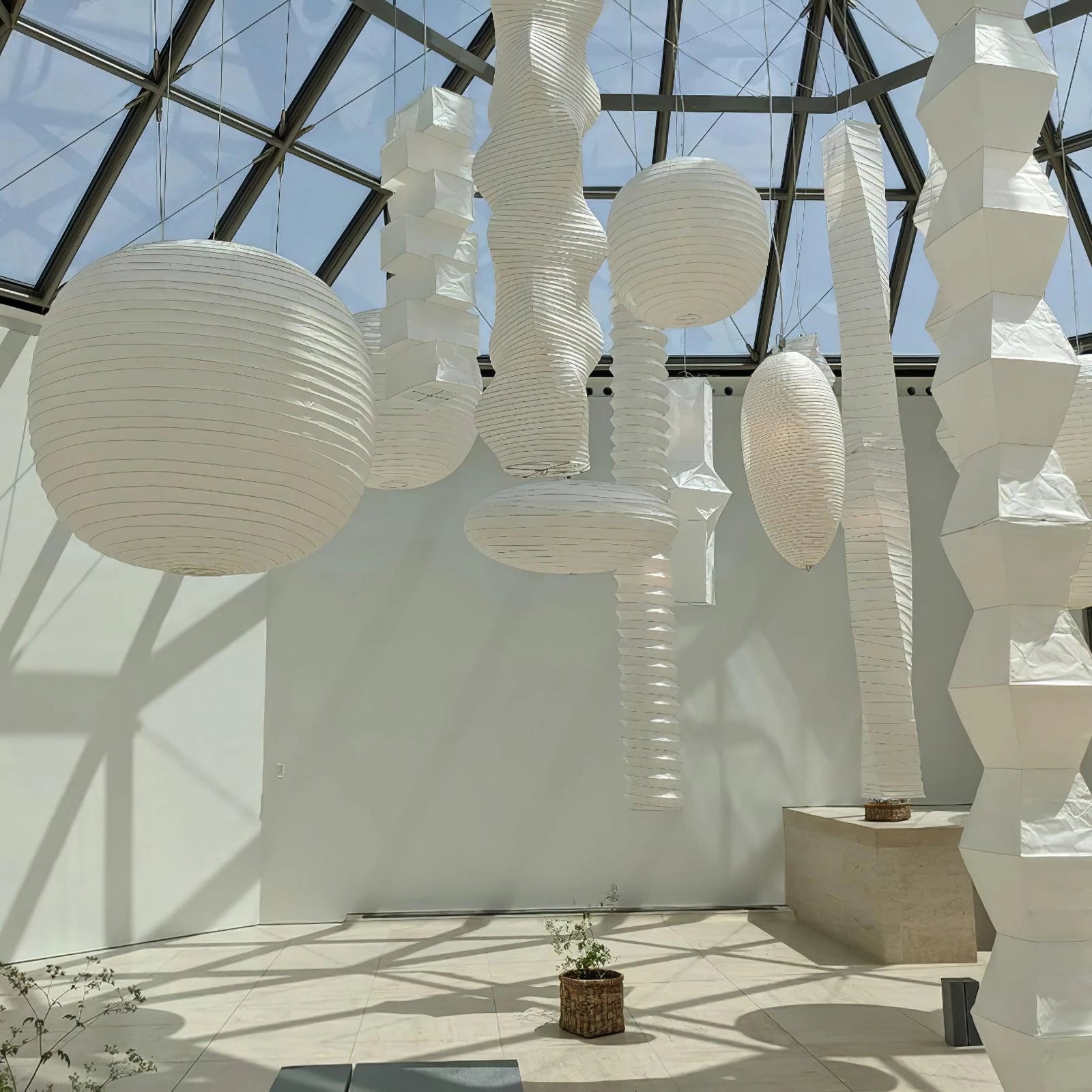 Sente Washi Paper Swag Pendant Light - Neutralighting