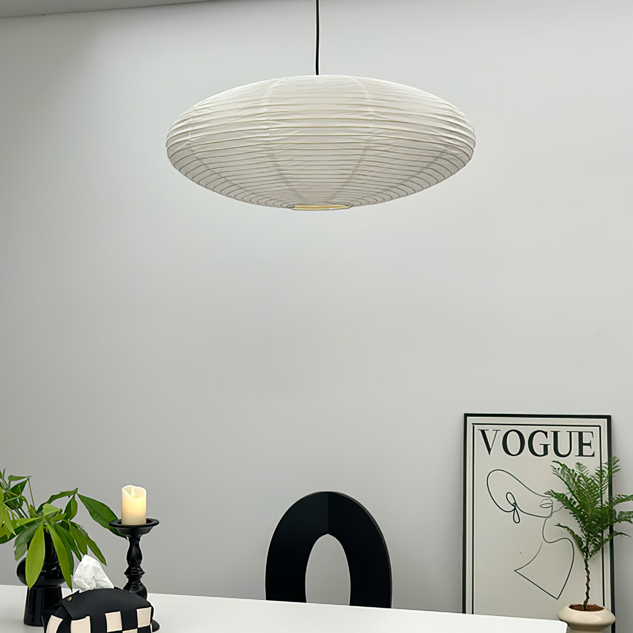 Sente Washi Paper Swag Pendant Light - Neutralighting