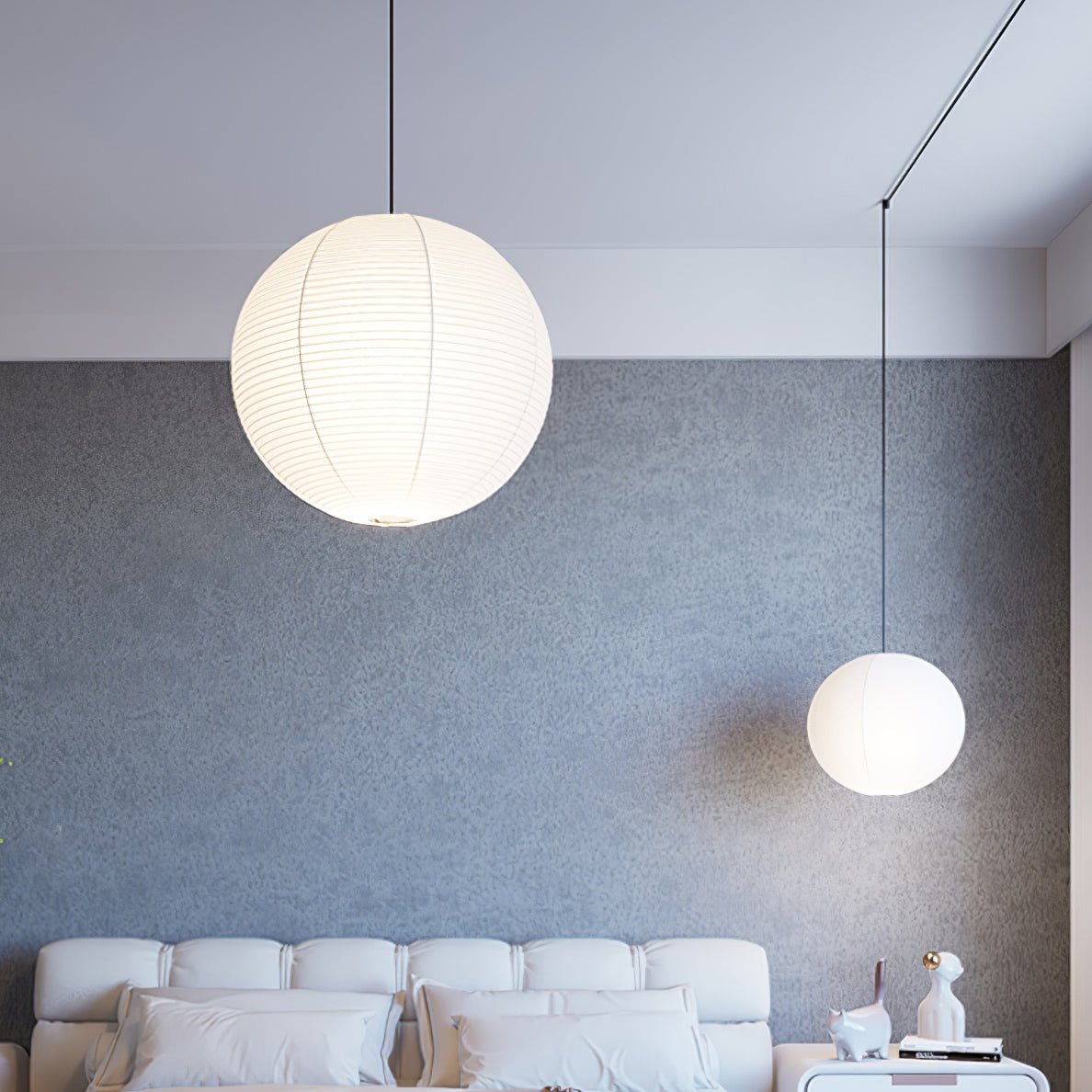 Sylin Pendant Swag Light Mulberry Silk - Neutralighting