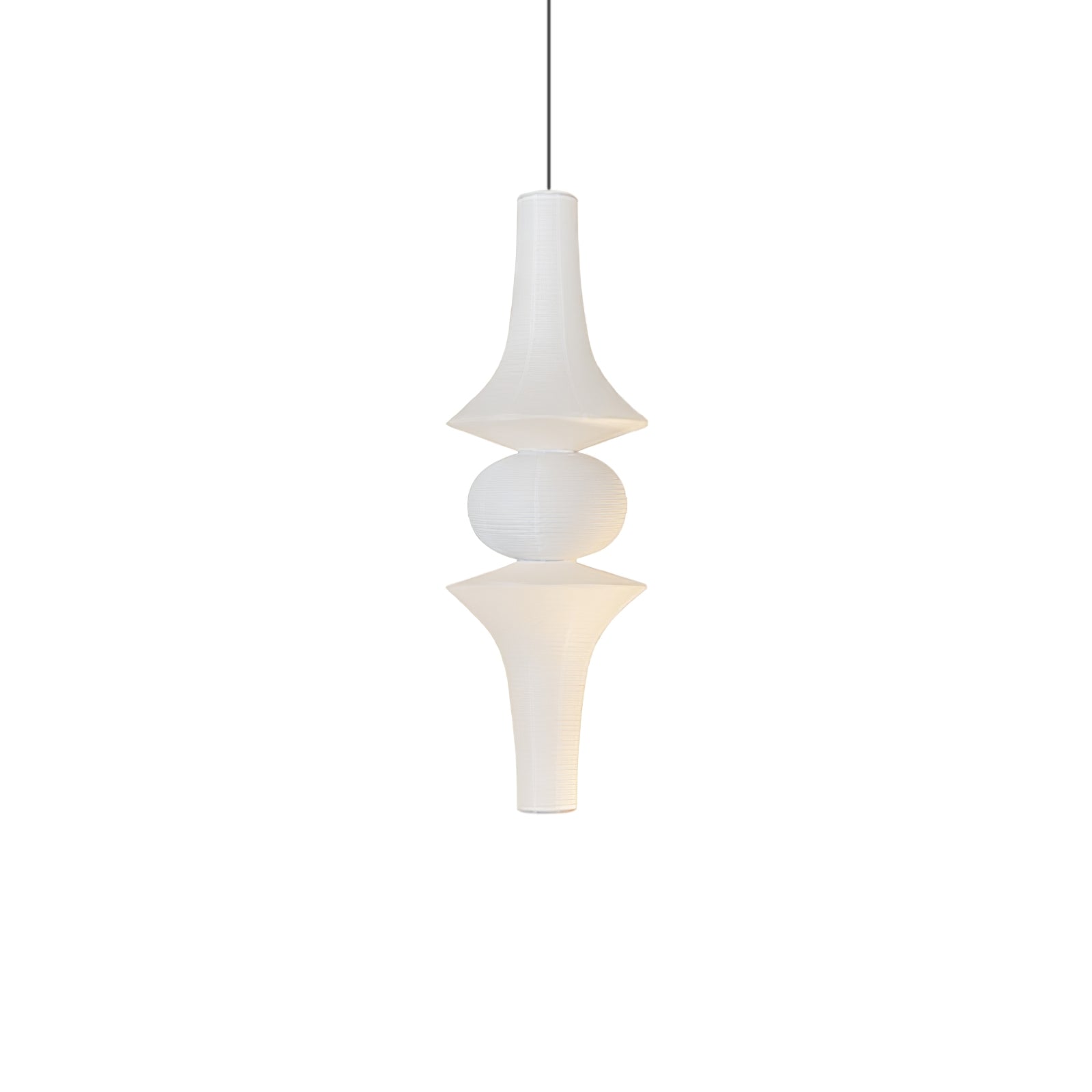 Faye Sculptural Paper Vertical Pendant Light - Neutralighting