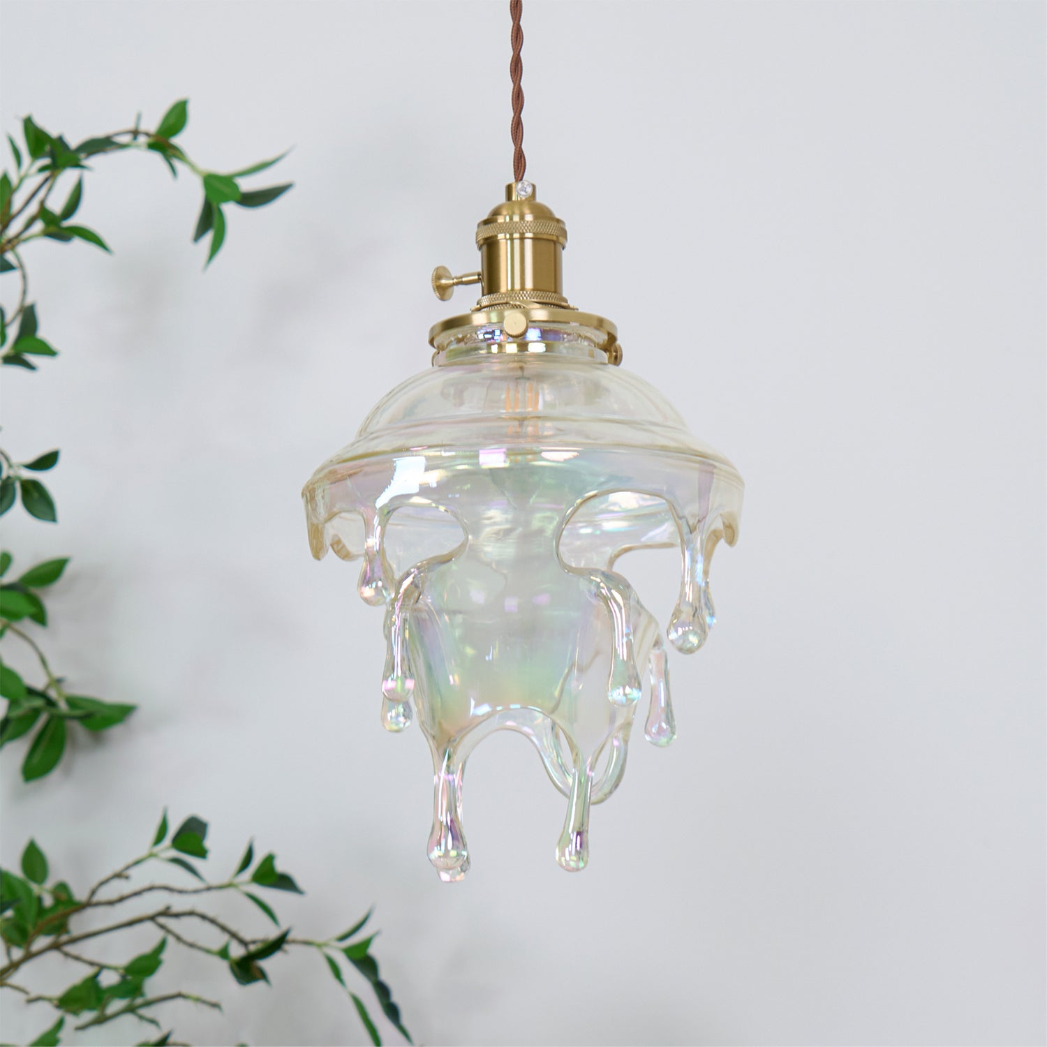 Pendant Lamp Iridescent Water Drop Shade Artistic Glow Contemporary - Neutralighting