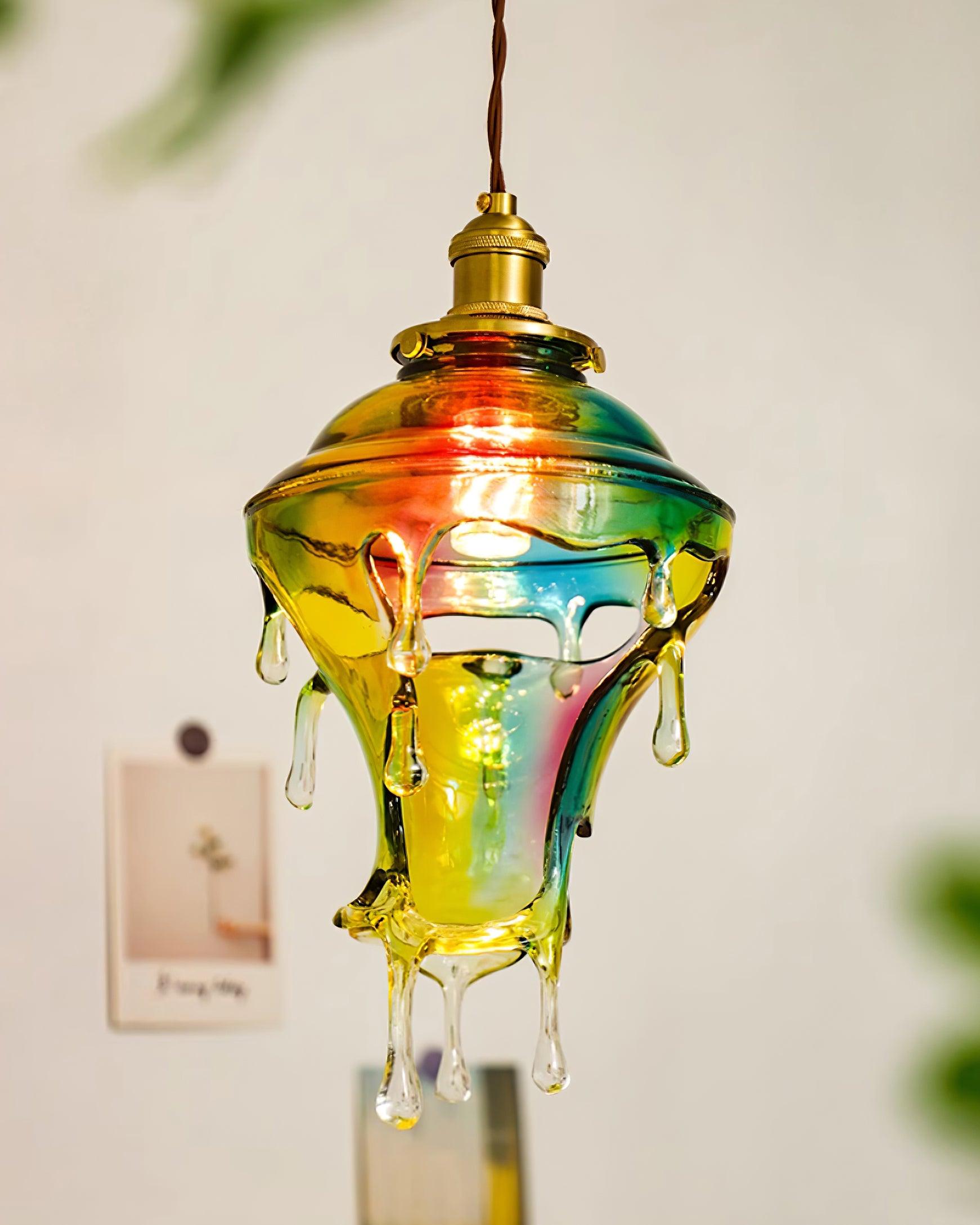 Pendant Lamp Iridescent Water Drop Shade Artistic Glow Contemporary - Neutralighting