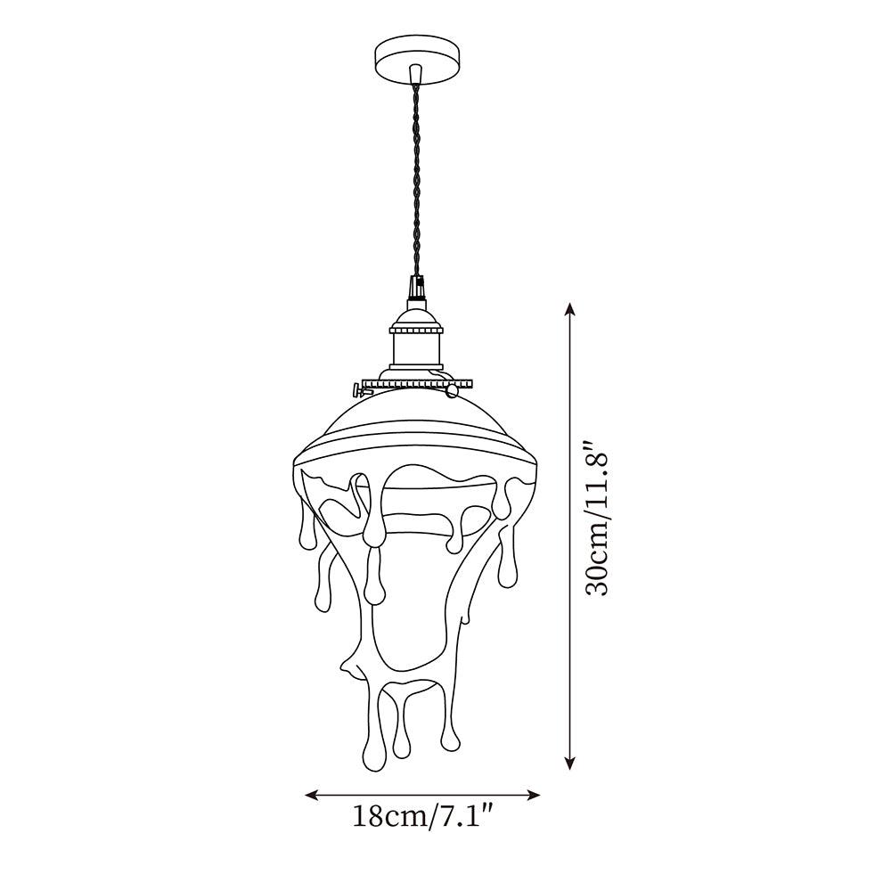 Pendant Lamp Iridescent Water Drop Shade Artistic Glow Contemporary - Neutralighting