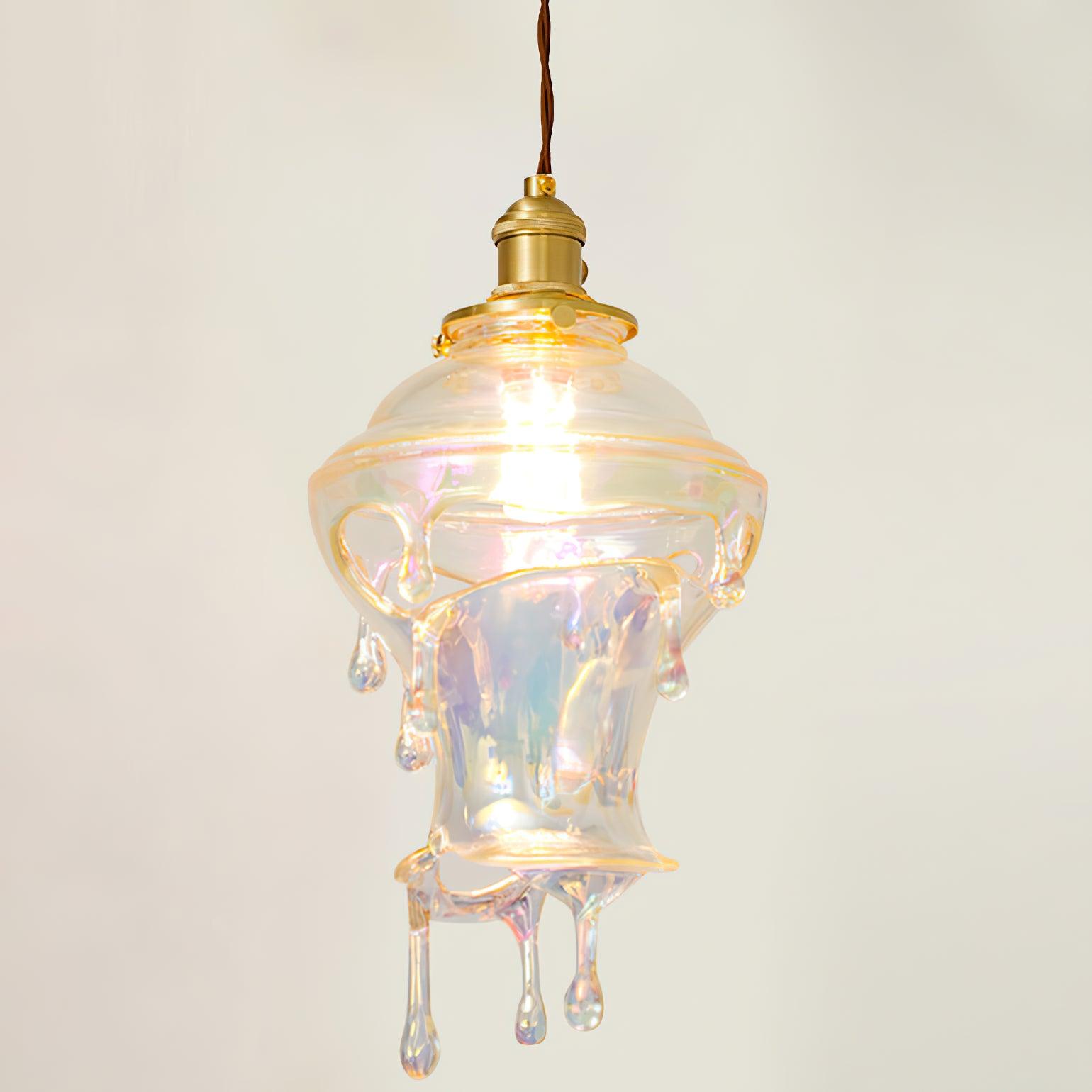 Pendant Lamp Iridescent Water Drop Shade Artistic Glow Contemporary - Neutralighting