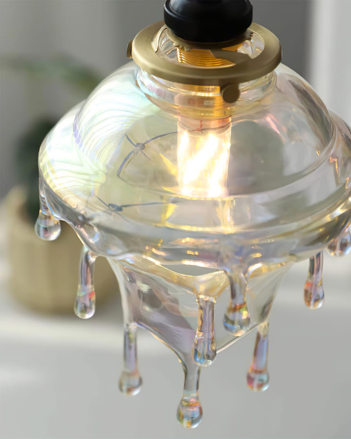 Pendant Lamp Iridescent Water Drop Shade Artistic Glow Contemporary - Neutralighting