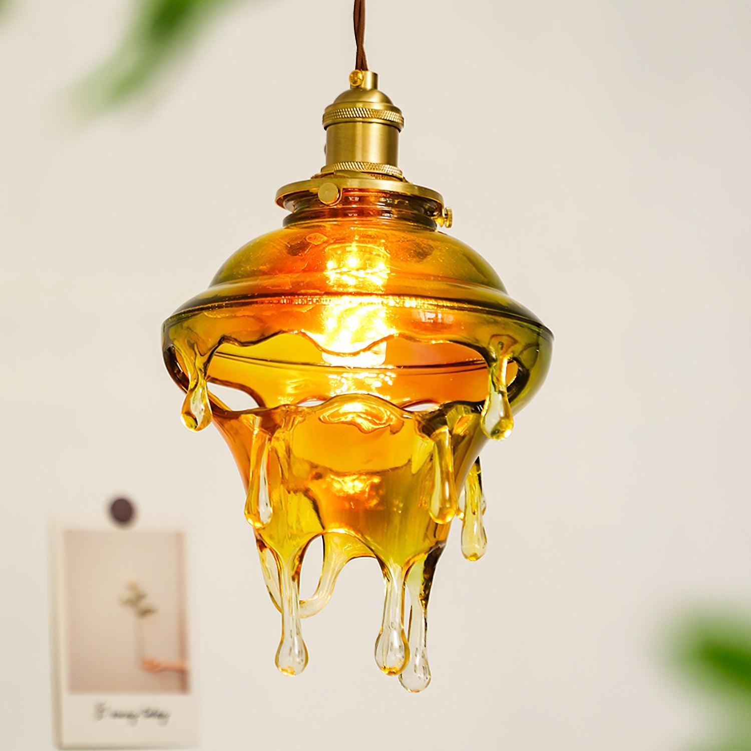 Pendant Lamp Iridescent Water Drop Shade Artistic Glow Contemporary - Neutralighting