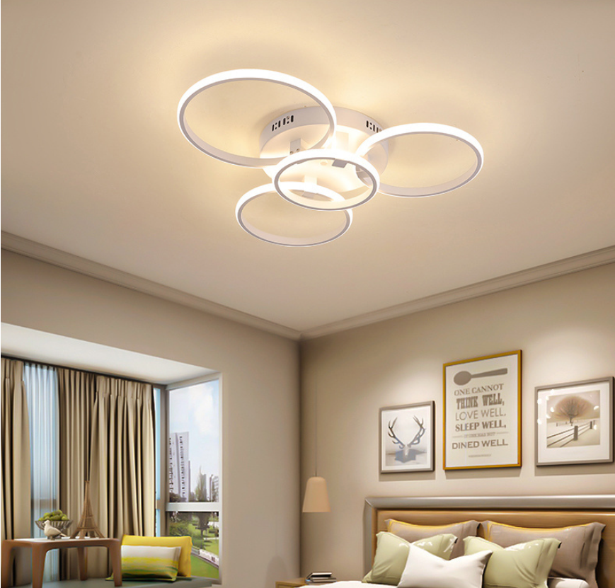 Arisha LED Ceiling Light Circle Ring, Black & White - Neutralighting