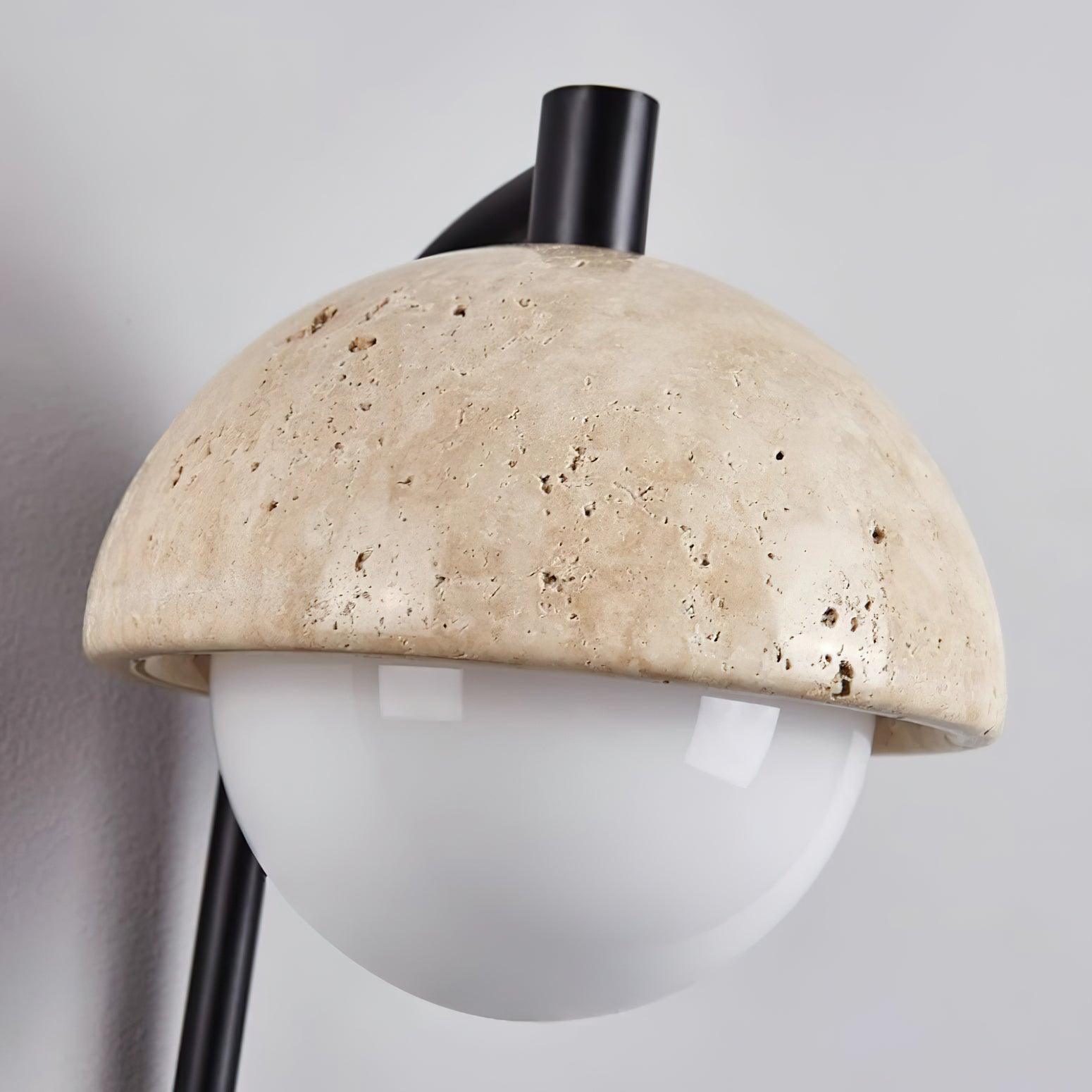 Ritta Wall Lamp Travertine Wood Dome - Neutralighting