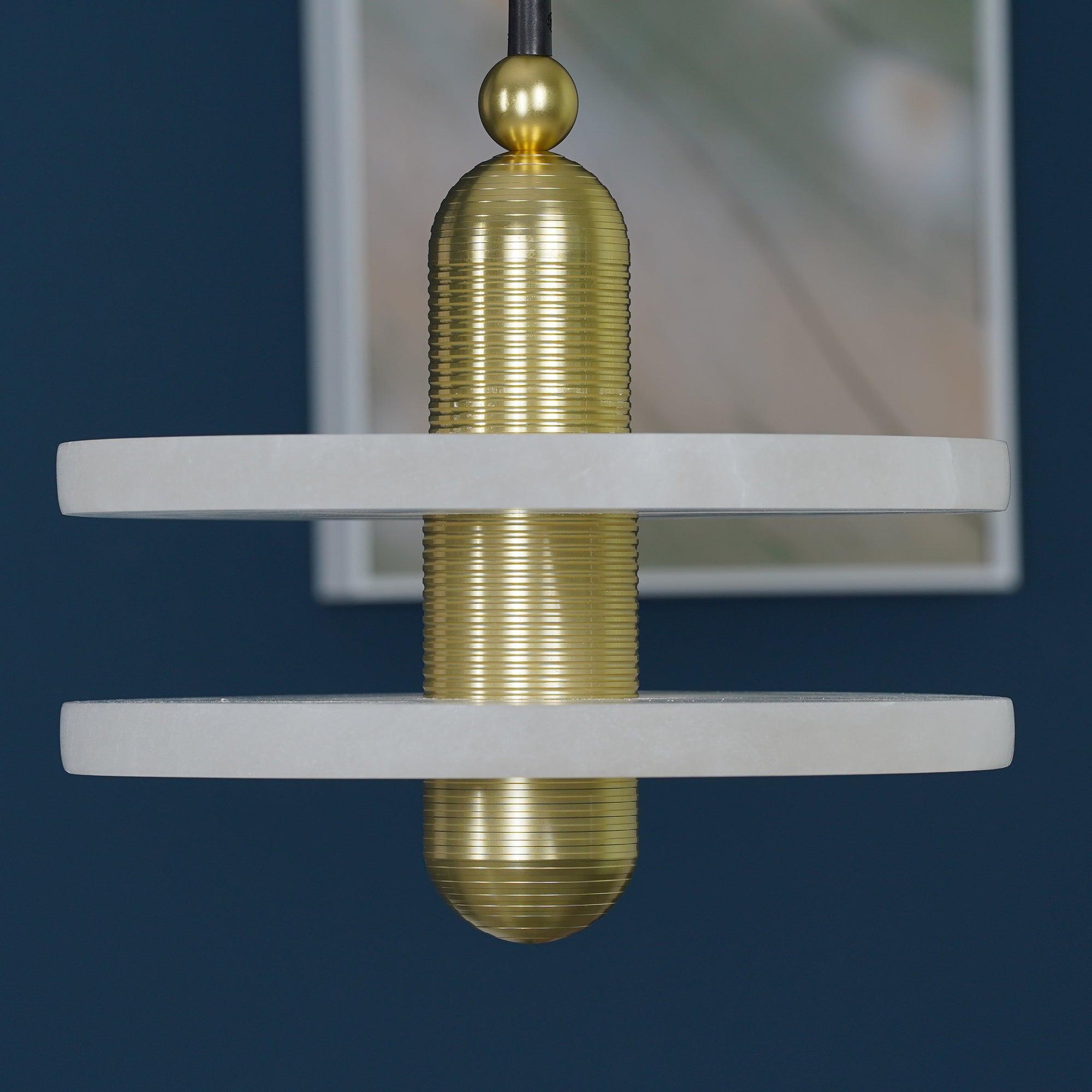 Goose White Alabaster Copper Pendant Lamp - Neutralighting