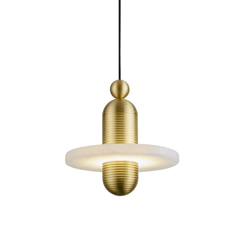 Goose White Alabaster Copper Pendant Lamp - Neutralighting