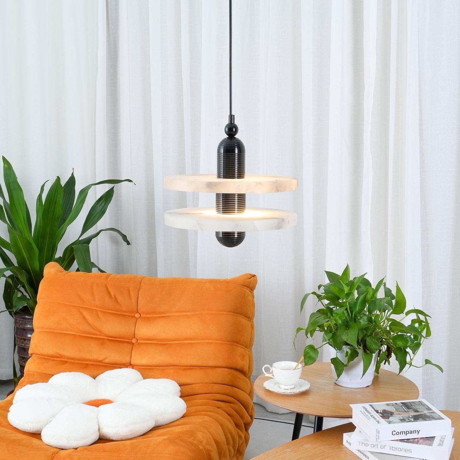 Goose White Alabaster Copper Pendant Lamp - Neutralighting