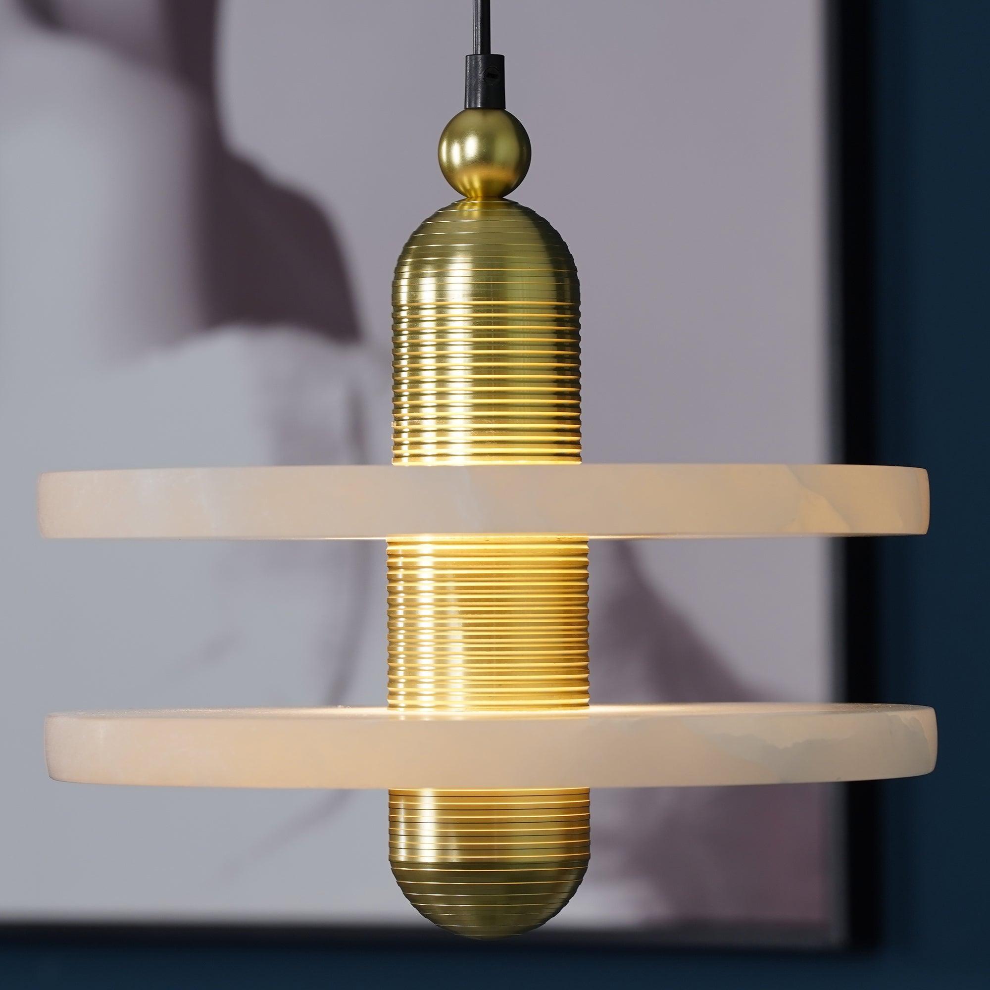 Goose White Alabaster Copper Pendant Lamp - Neutralighting