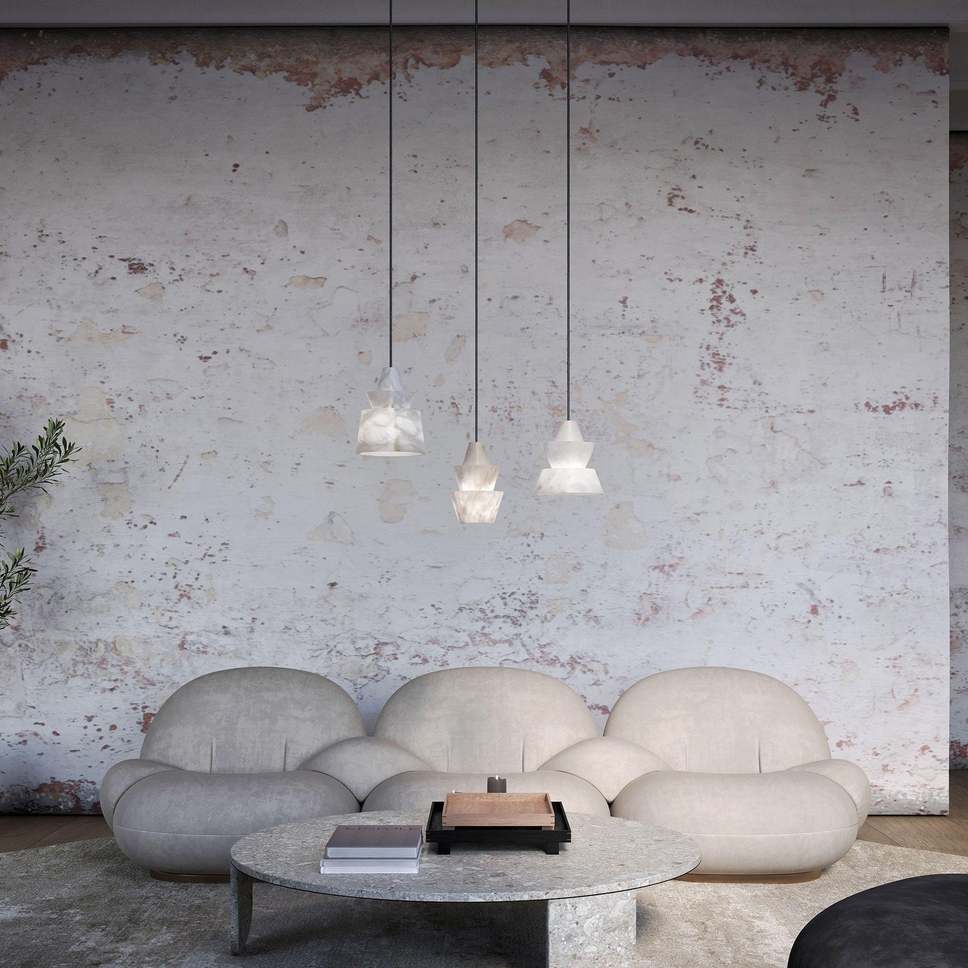 Curineth Minimalist Alabaster Pendant Light - Neutralighting