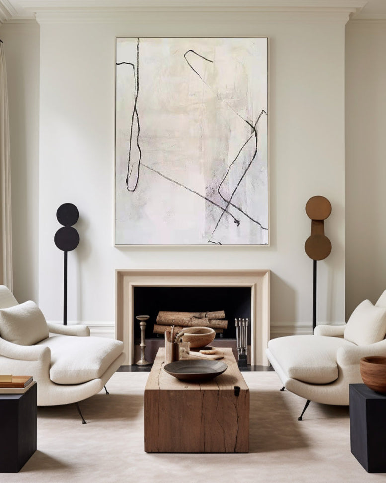 Minimalist Line Art Abstract Figure Wall Art