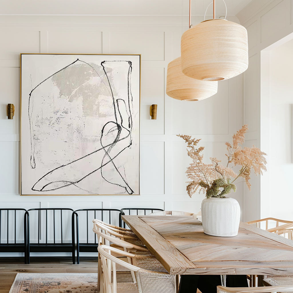 White Minimalist Painting ABAV182 - Neutralighting