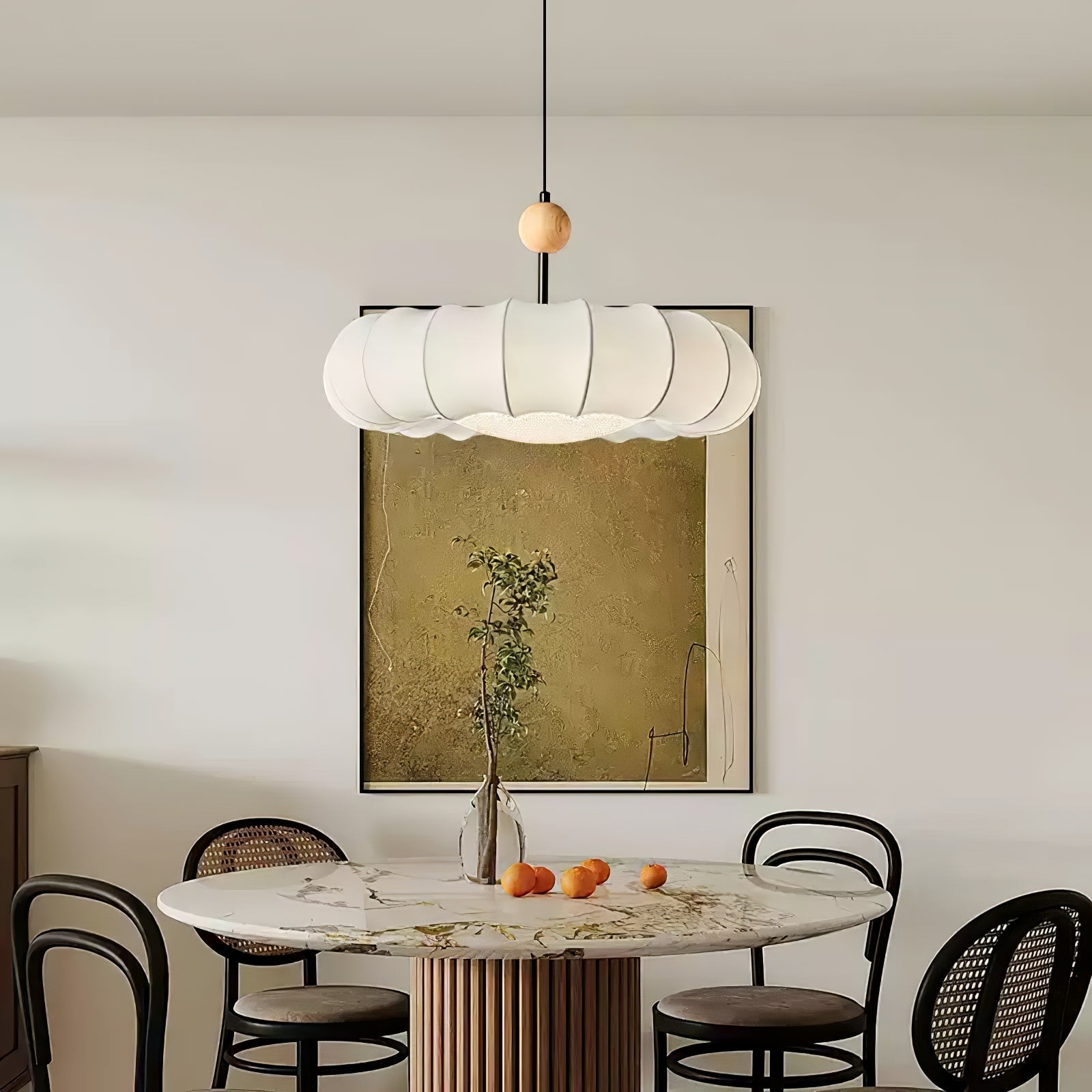 Reyna Veil Pendant Light Fabric - Neutralighting