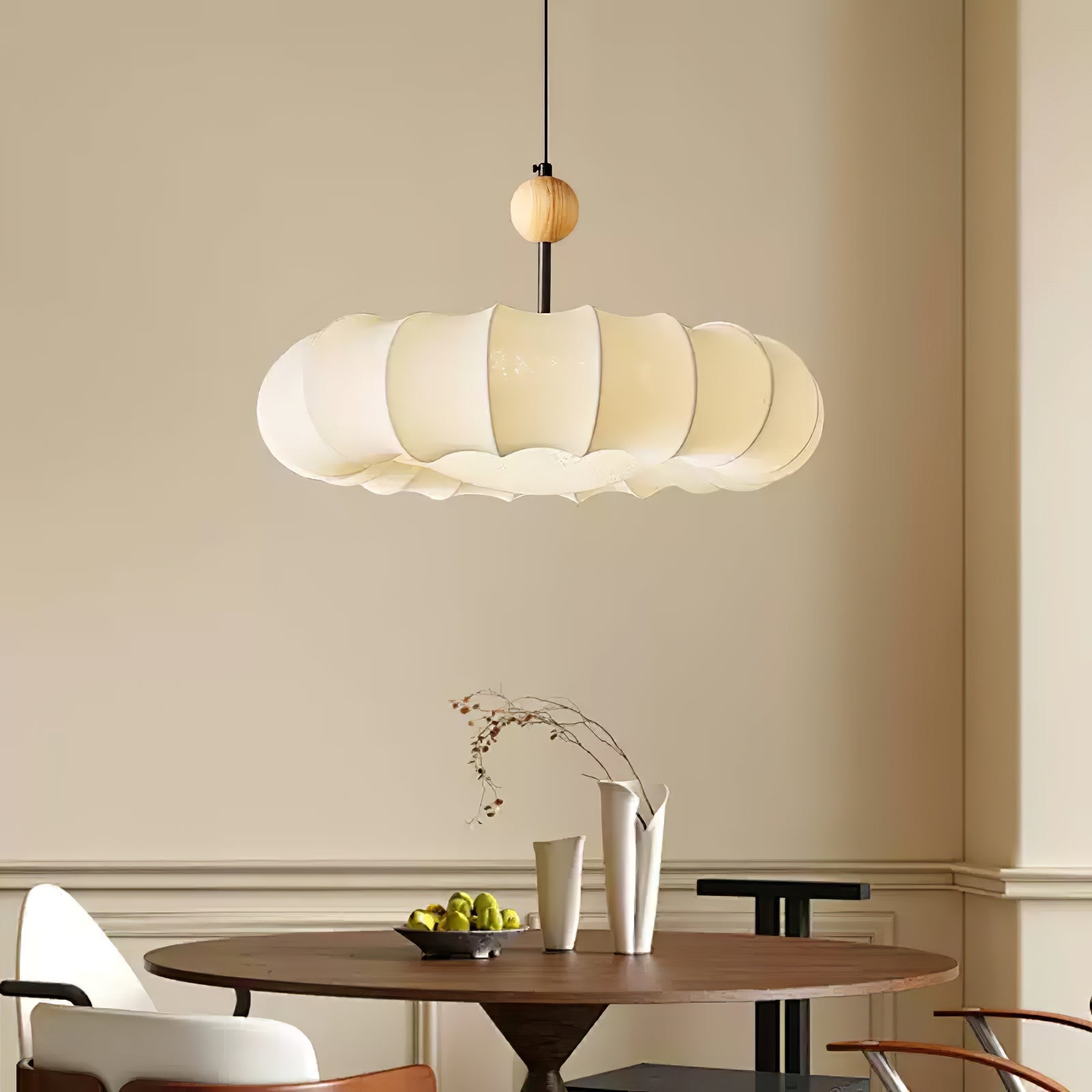 Reyna Veil Pendant Light Fabric - Neutralighting