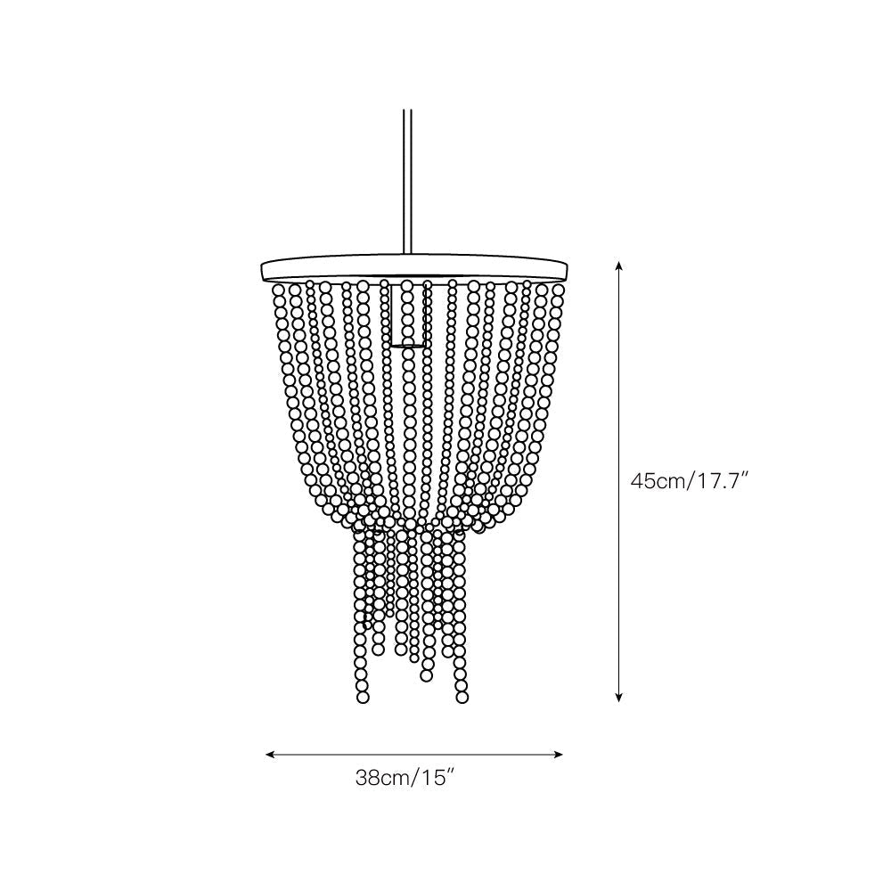 Himinuvyi Modern Beaded Wooden Rope Metal Chandelier - Neutralighting