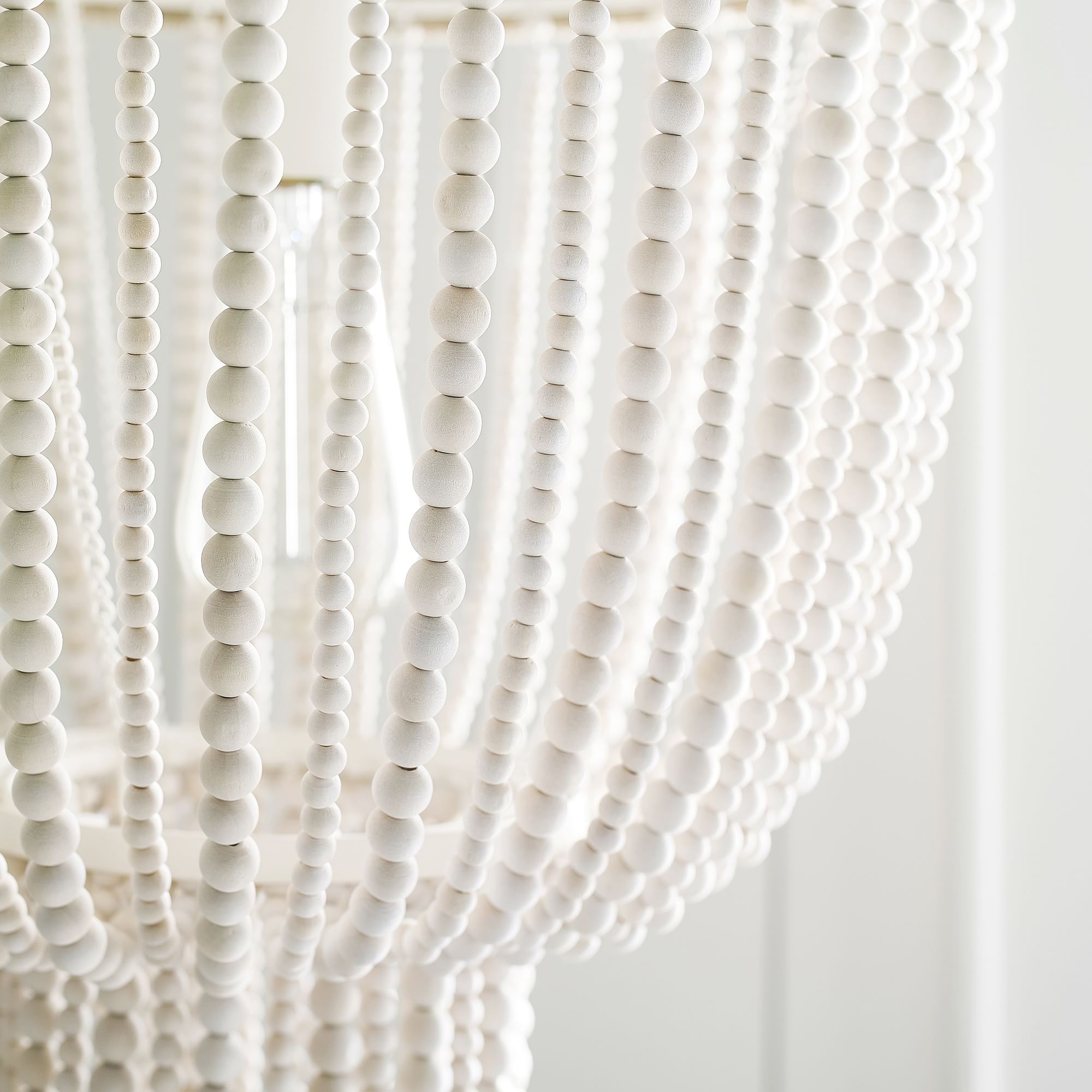 Himinuvyi Modern Beaded Wooden Rope Metal Chandelier - Neutralighting