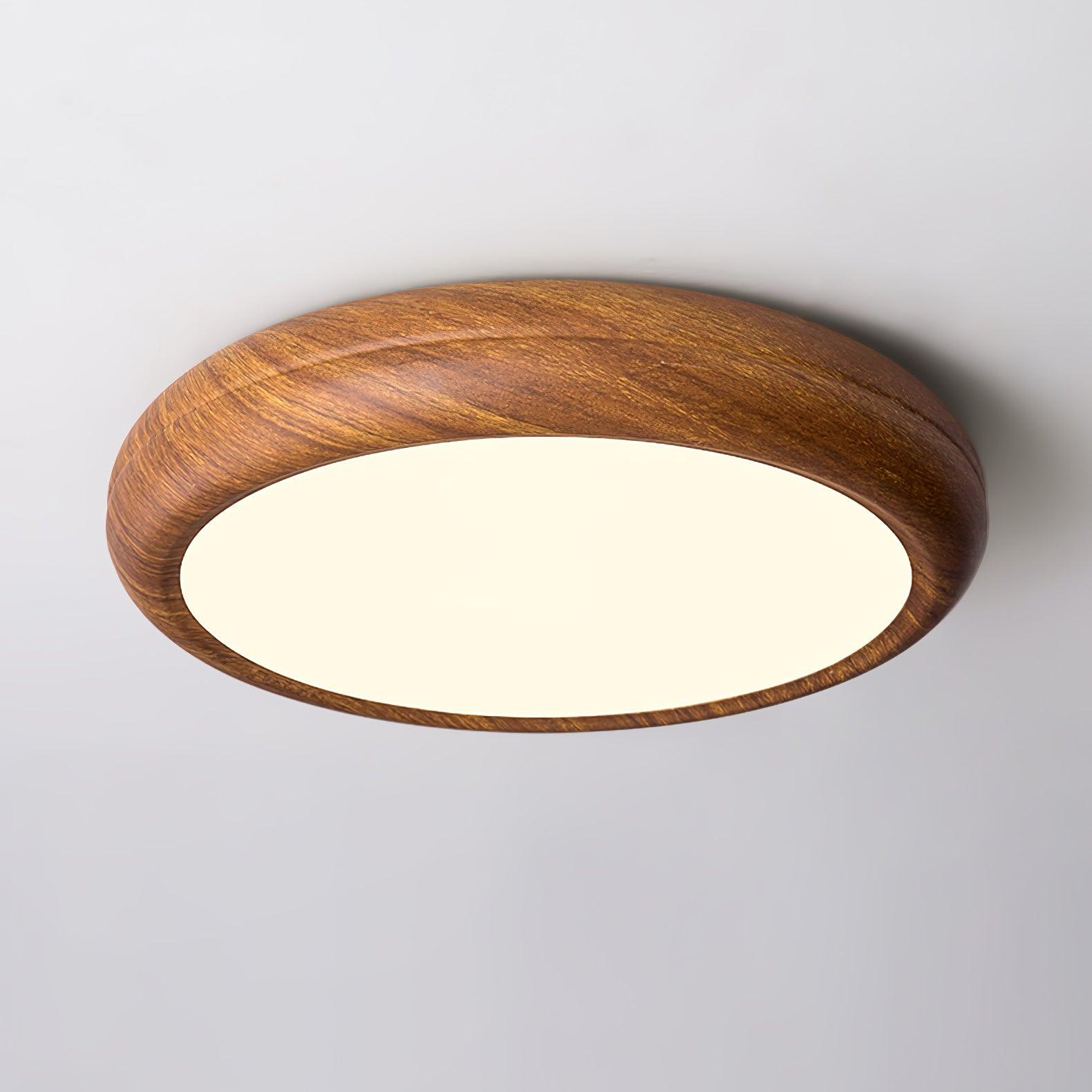 Grena Wood Grain Round Ceiling Light - Neutralighting
